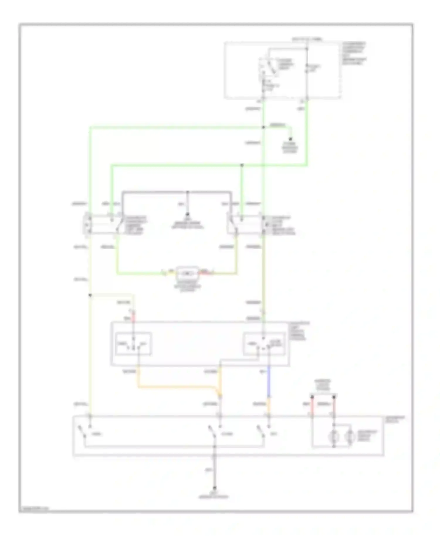 Wiring diagram power window relay for Acura MDX I (2000-2006) (3 of 4)
