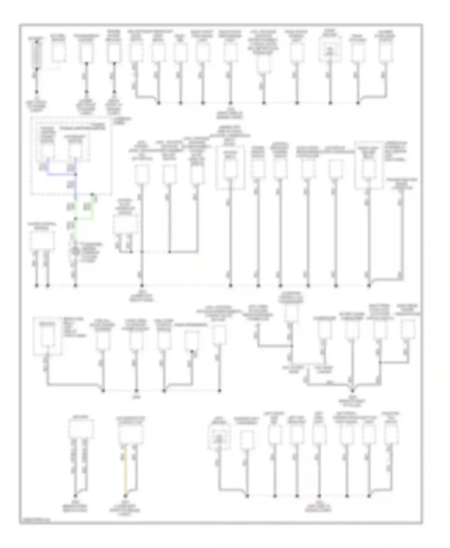 MDX Acura II facelift (2010-2013): Ground distribution circuit (1 of 5)