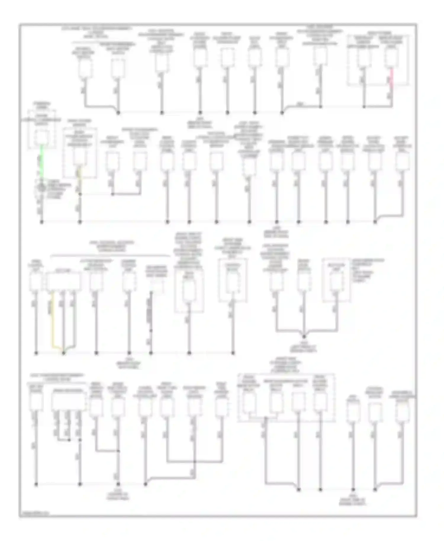 MDX Acura II facelift (2010-2013): Ground distribution circuit (2 of 5)