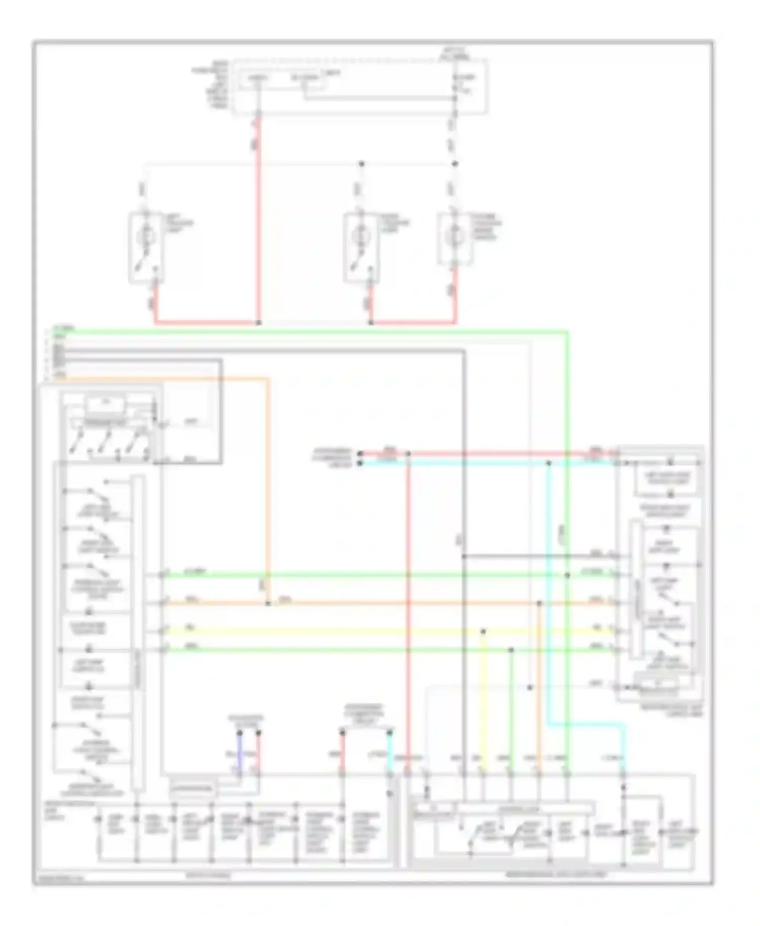 MDX Acura II facelift (2010-2013): Courtesy lamps circuit (2 of 2)