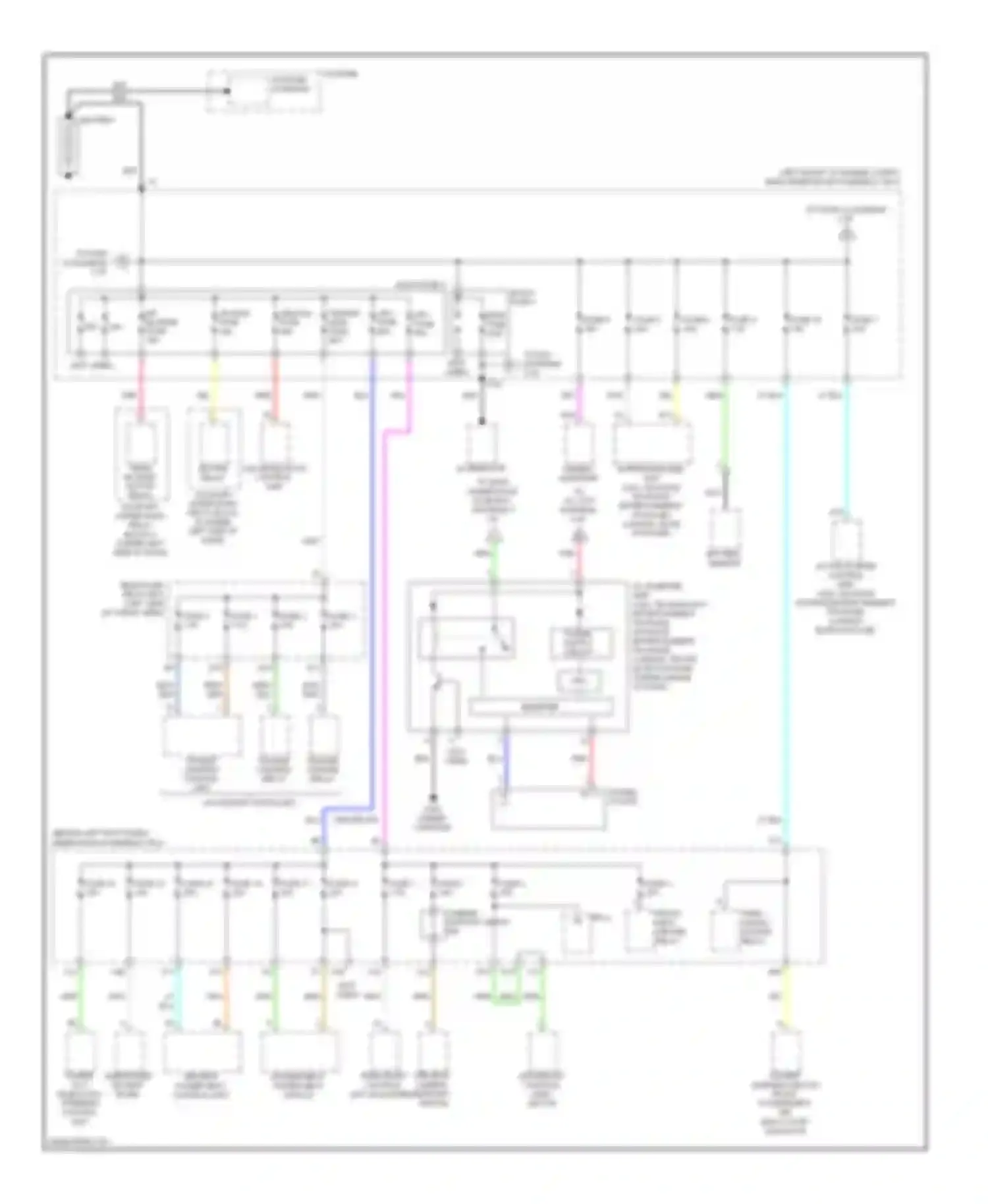 MDX Acura II facelift (2010-2013): Power distribution circuit (1 of 6)