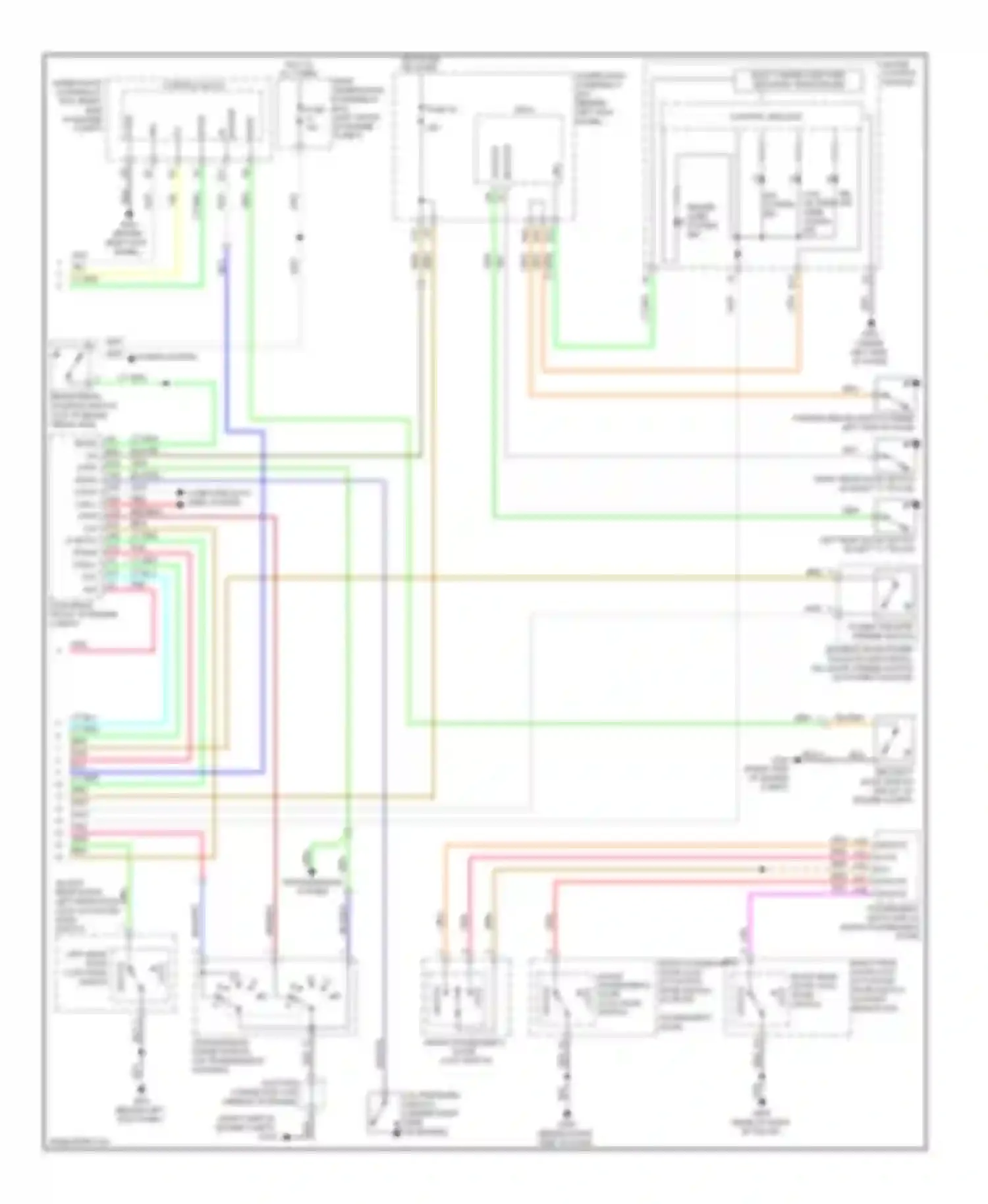 Wiring diagram front passenger's door lock actuator/ knob switch (in front for Acura MDX II facelift (2010-2013) (1 of 1)