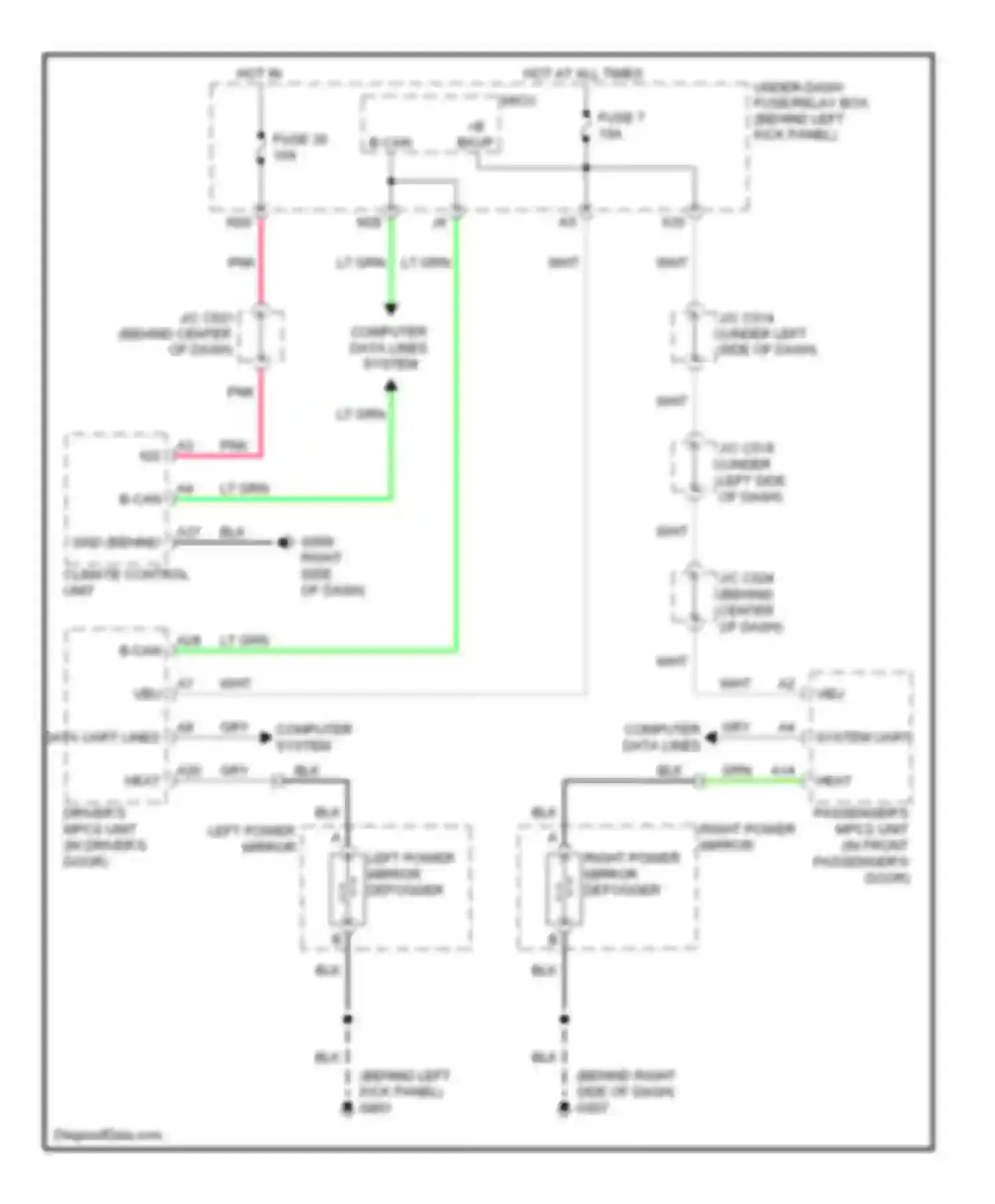 Wiring diagram fuse 7 for Acura MDX II facelift (2010-2013) (9 of 28)