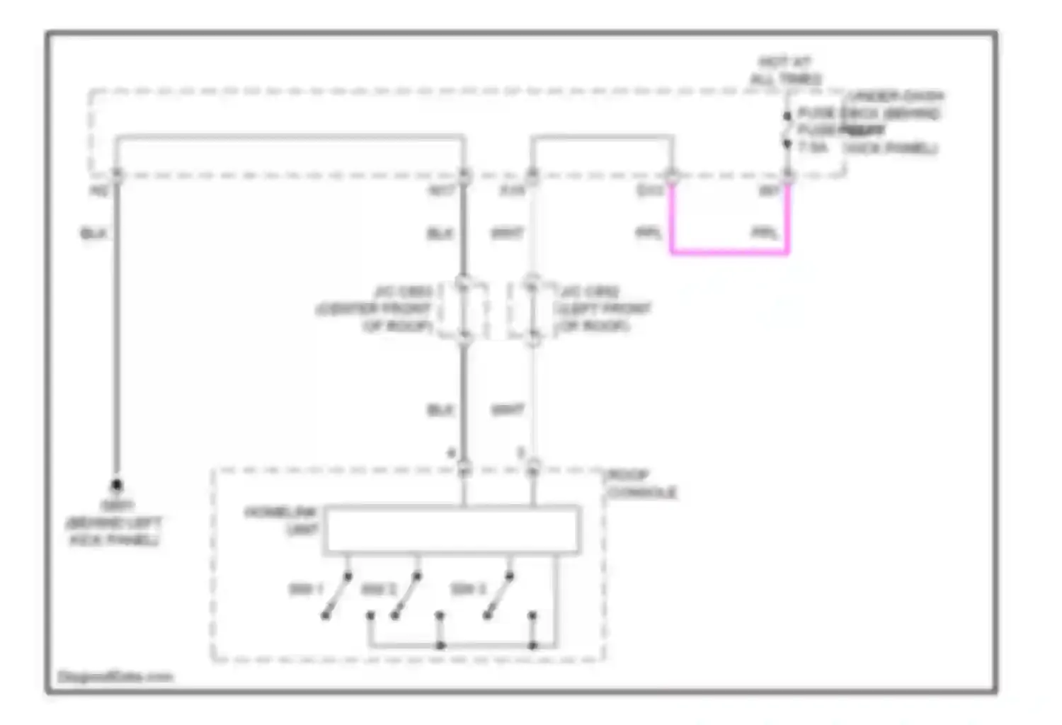 Wiring diagram homelink unit for Acura MDX II facelift (2010-2013) (2 of 2)