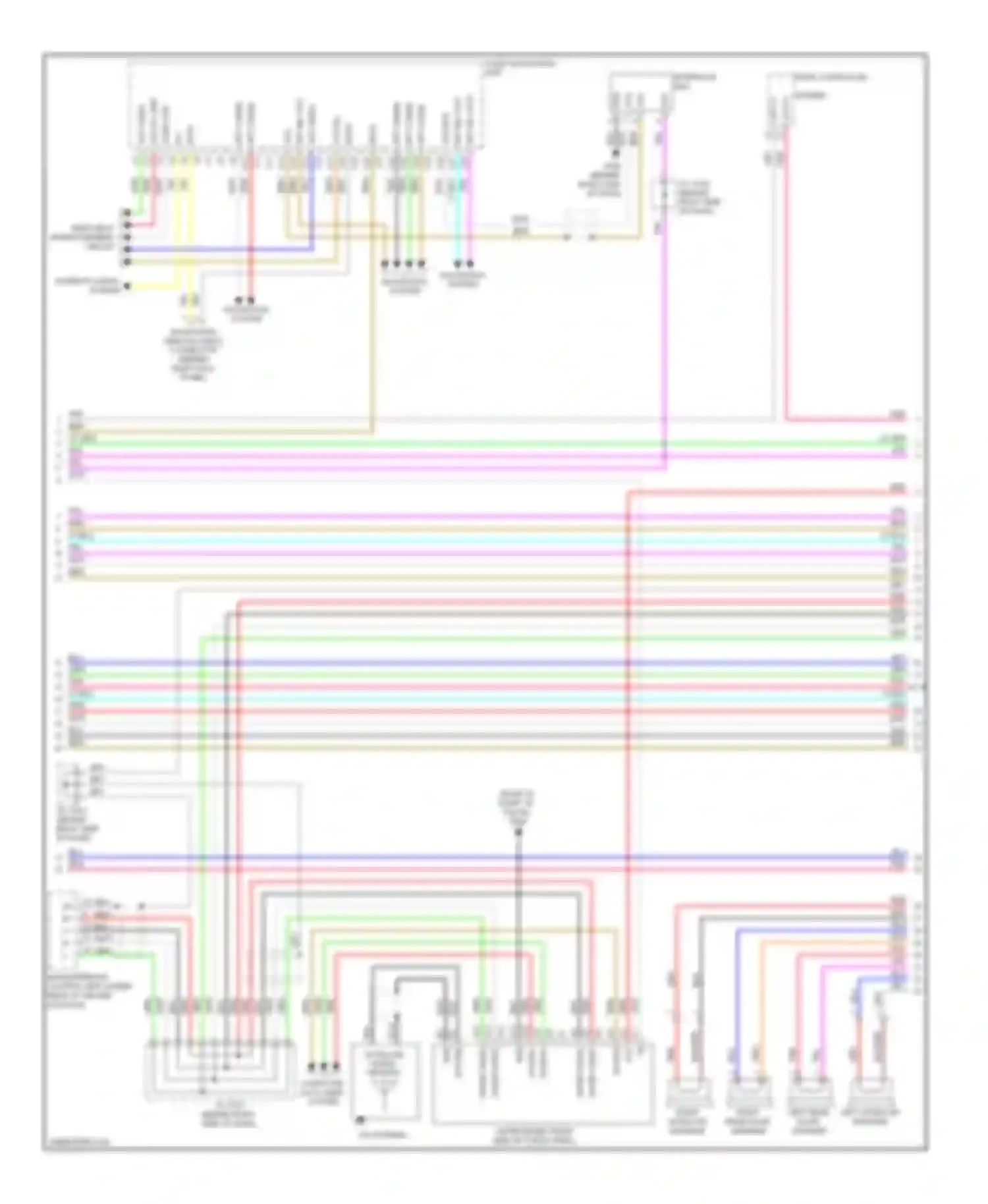 Wiring diagram left rear door speaker for Acura MDX II facelift (2010-2013) (2 of 5)