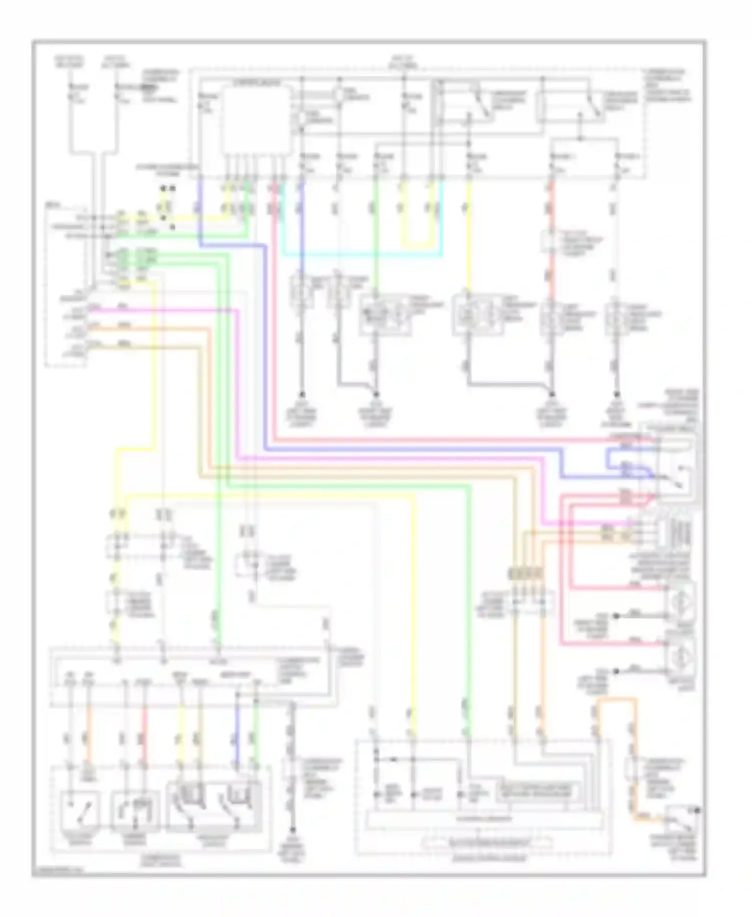 Wiring diagram right fog light for Acura MDX II facelift (2010-2013) (2 of 2)
