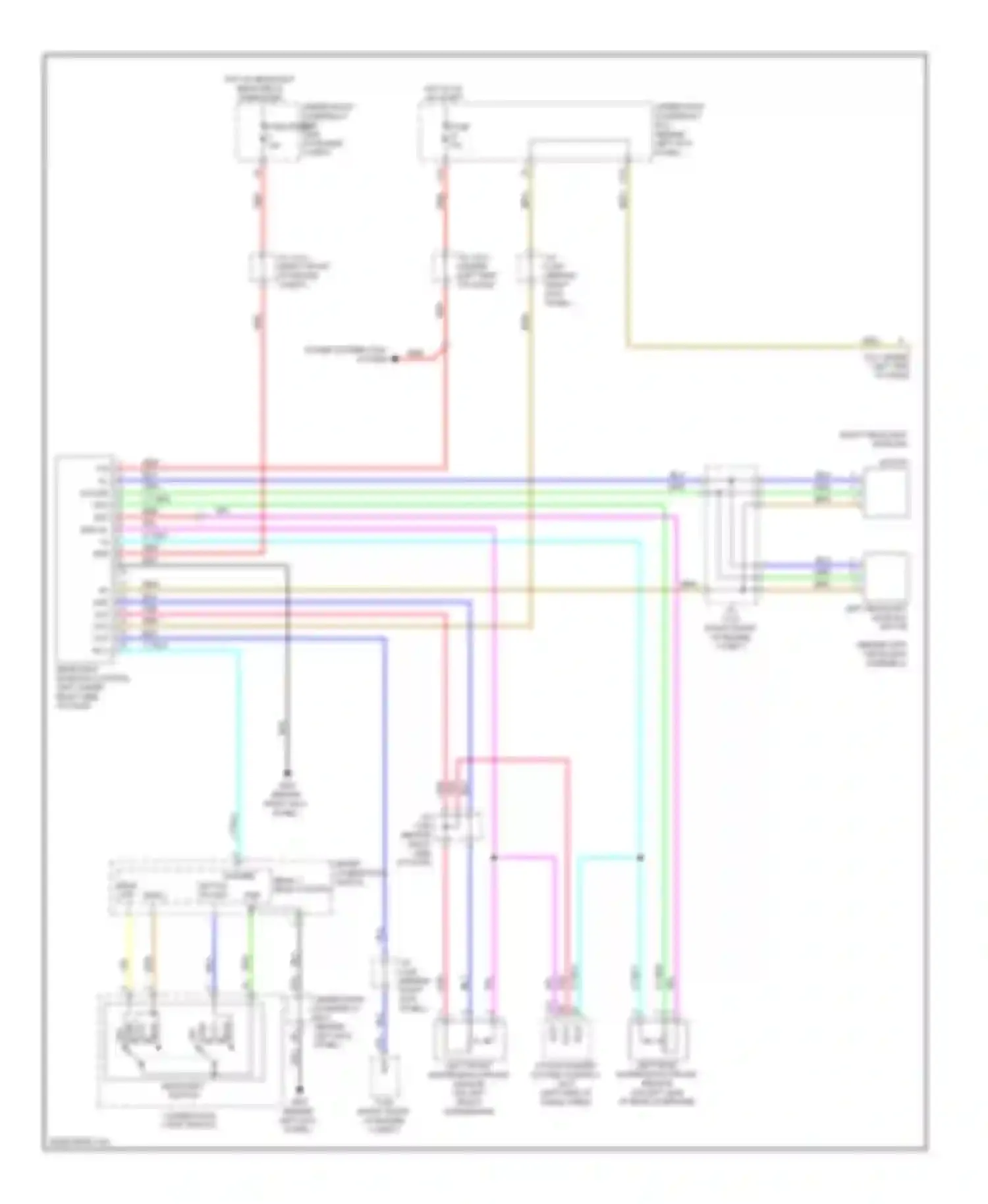 Wiring diagram right headlight leveling for Acura MDX II facelift (2010-2013) (1 of 1)