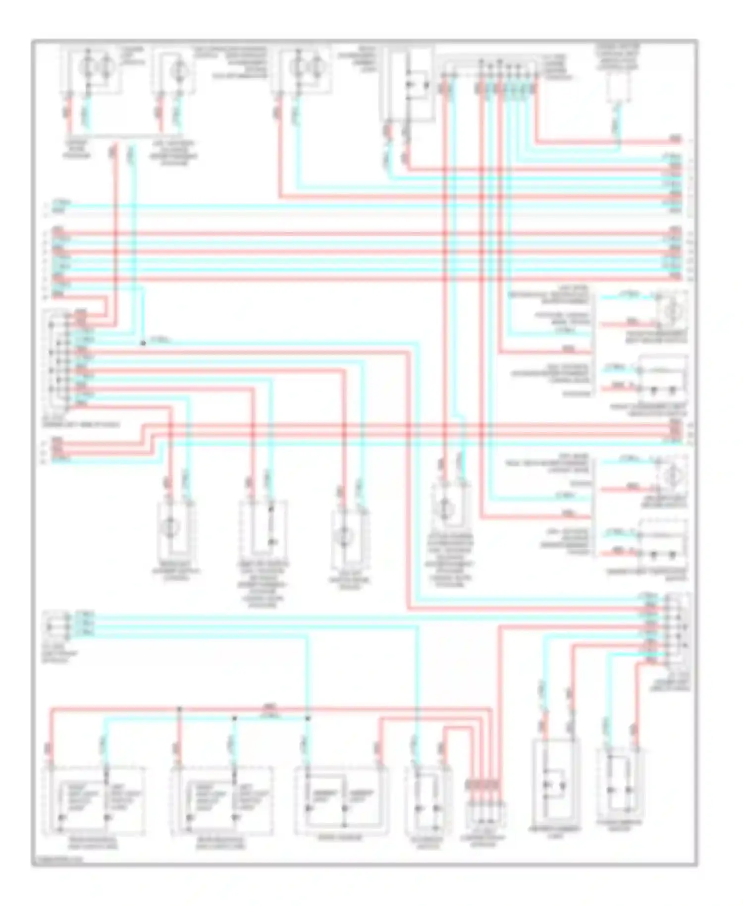 Wiring diagram right map light switch light for Acura MDX II facelift (2010-2013) (2 of 2)