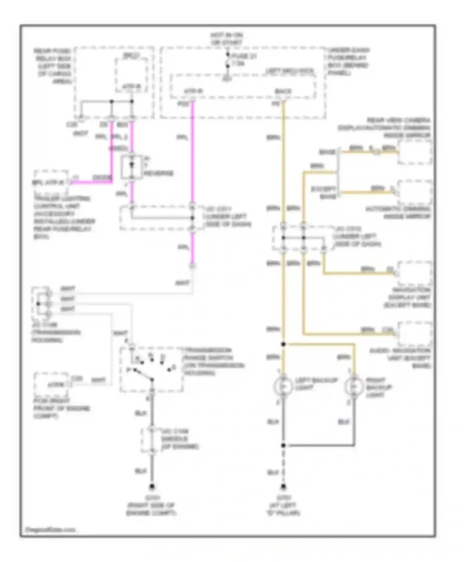 Wiring diagram wht for Acura MDX II facelift (2010-2013) (21 of 103)