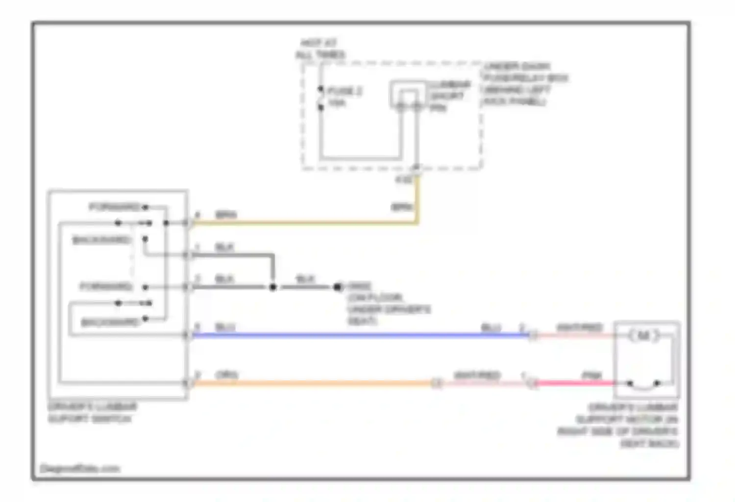 MDX Acura II (2006-2010): Driver"s lumbar circuit