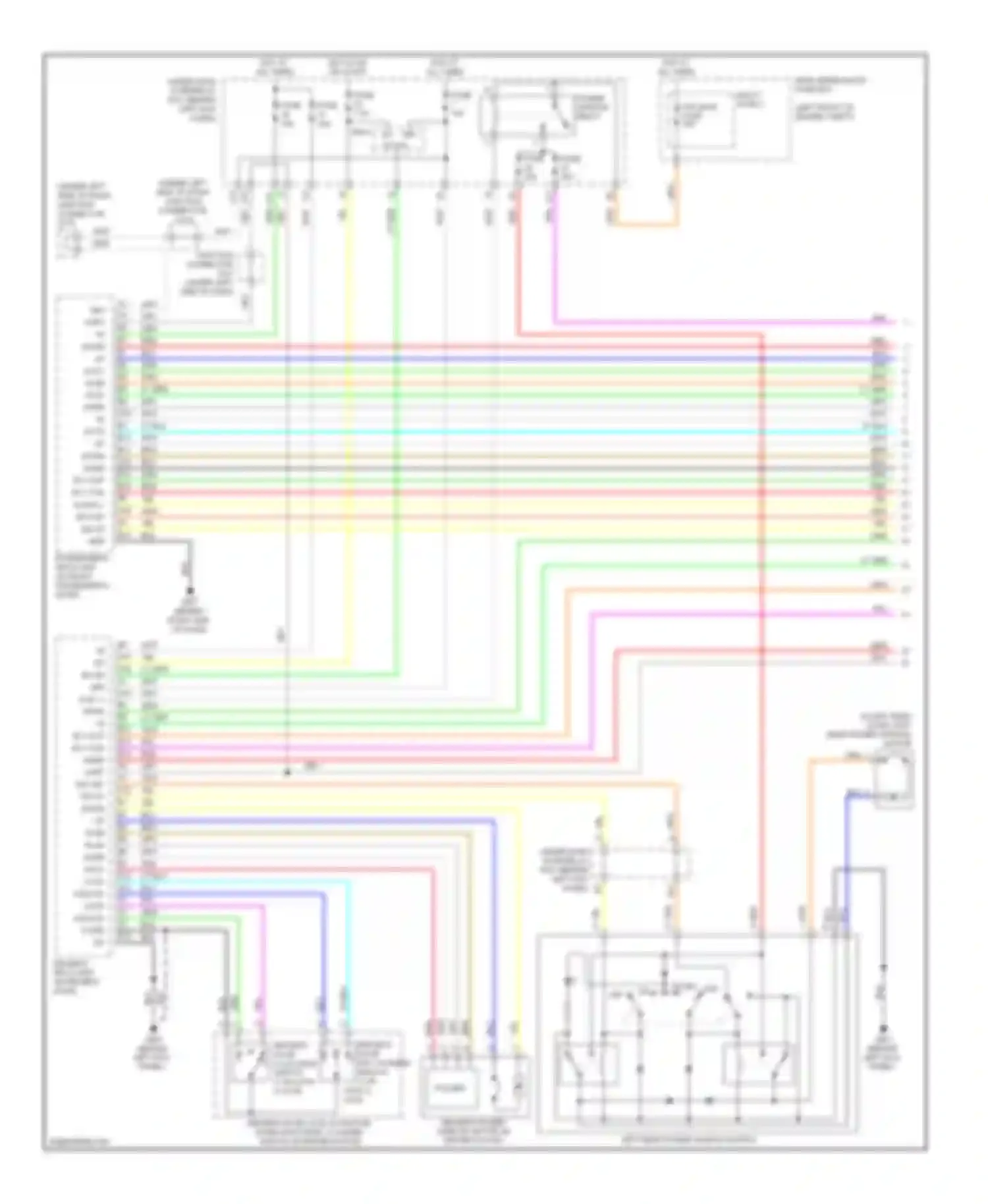 Wiring diagram driver's door key cylinder switch 1) un lock 2) lock for Acura MDX II (2006-2010) (1 of 1)