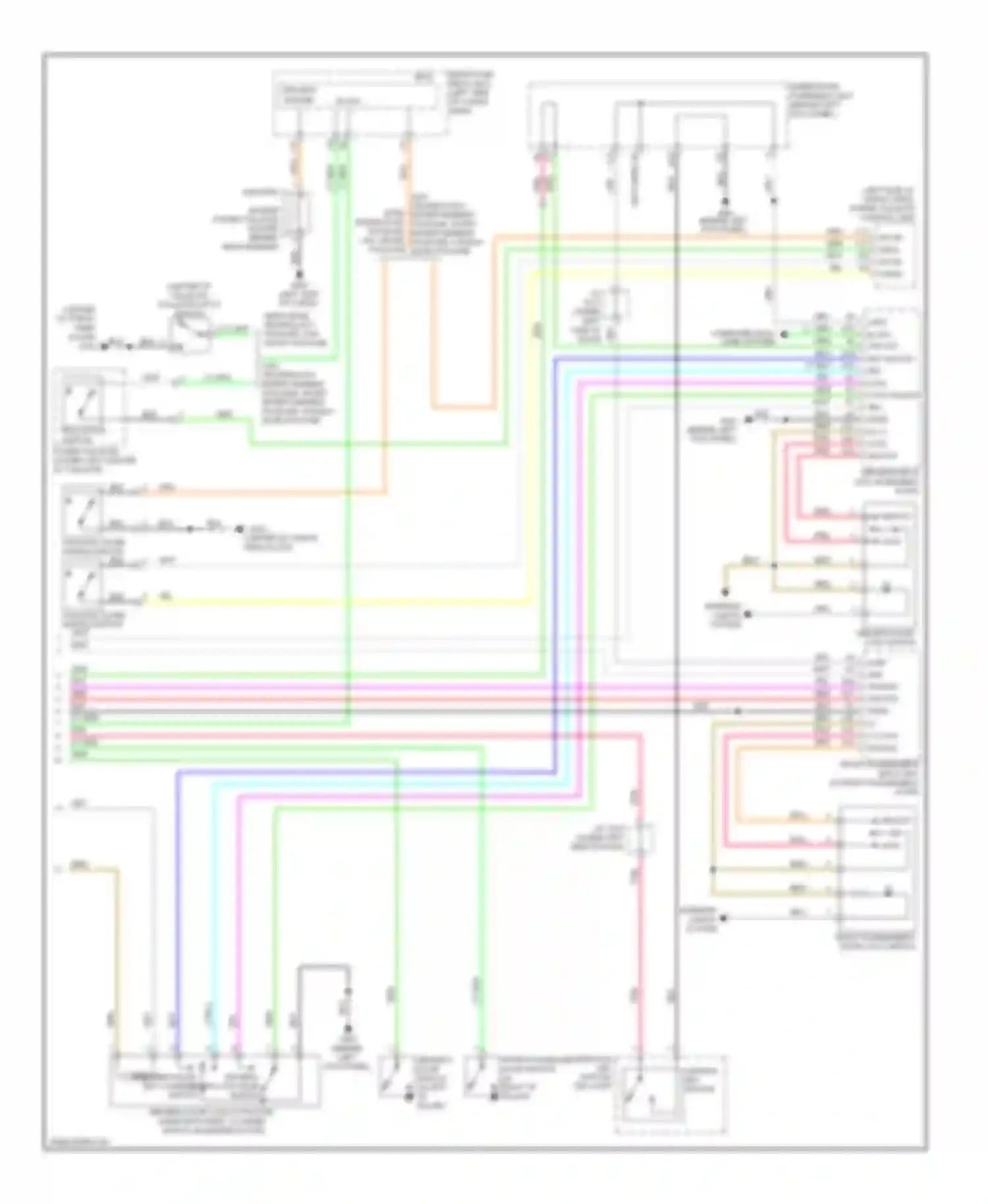Wiring diagram driver's door lock switch for Acura MDX II (2006-2010) (1 of 3)