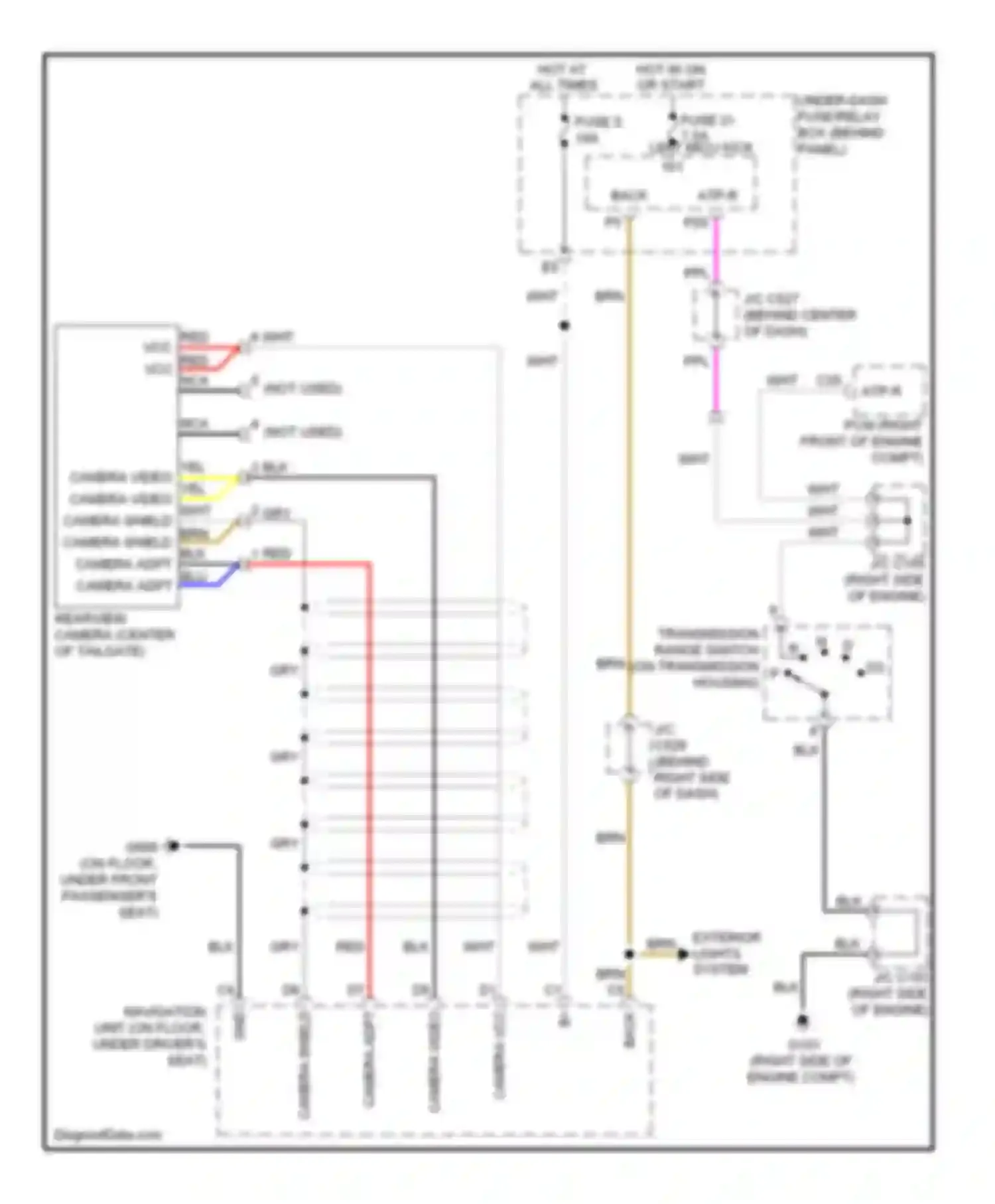 Wiring diagram fuse 21 for Acura MDX II (2006-2010) (16 of 19)