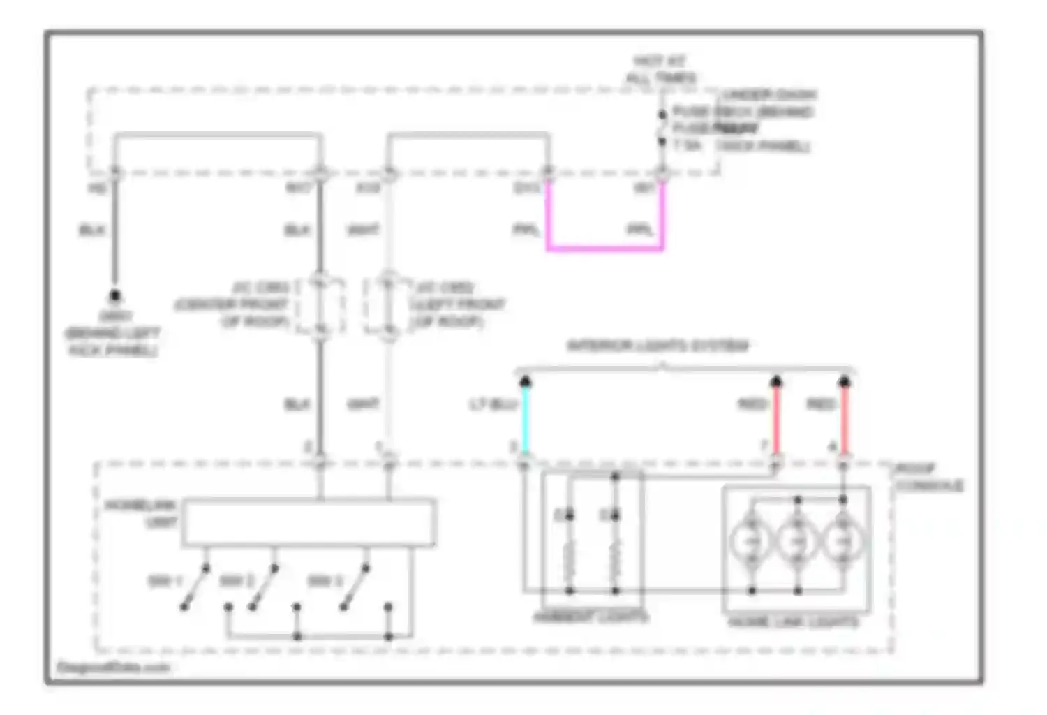 Wiring diagram homelink unit for Acura MDX II (2006-2010) (1 of 1)