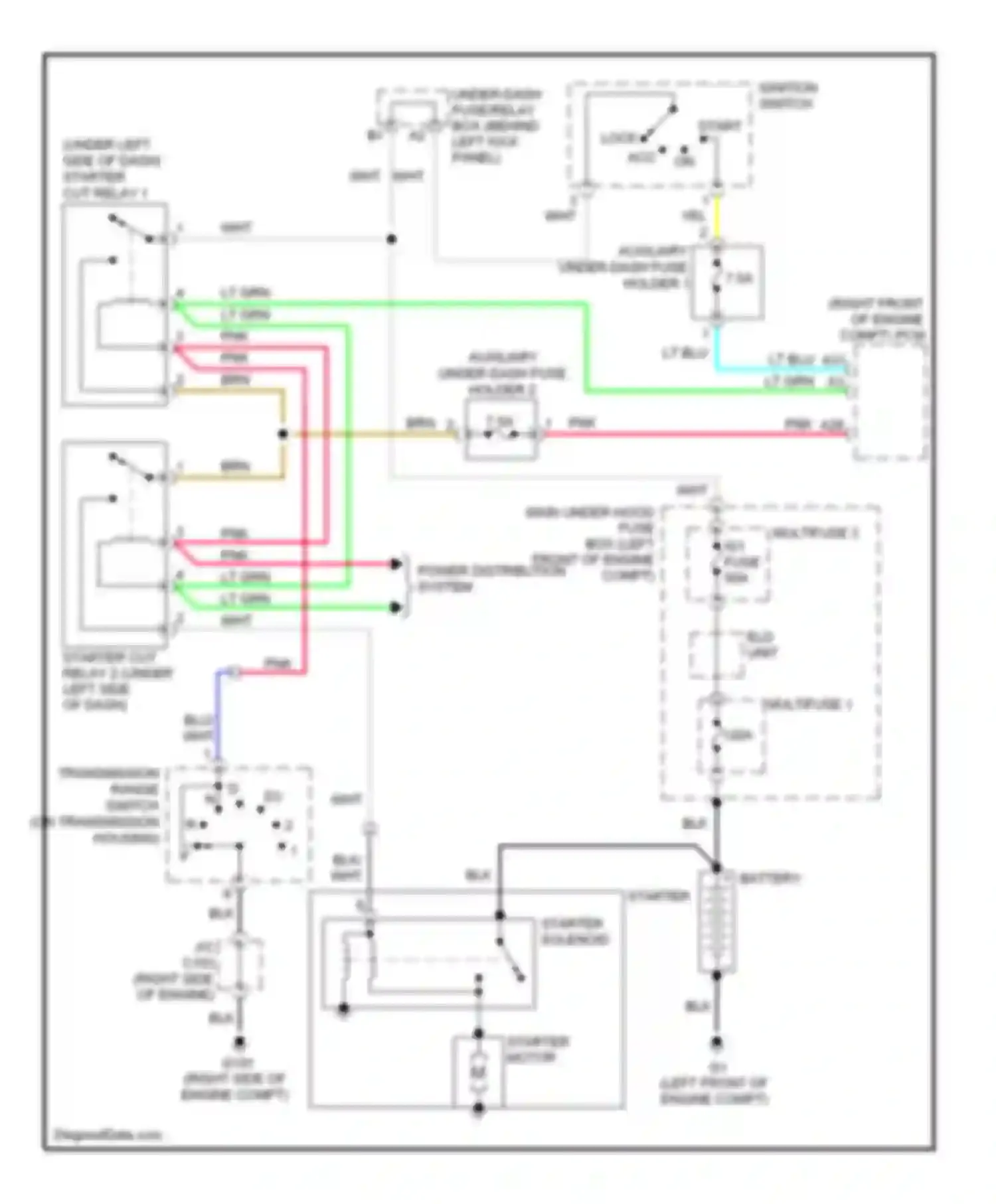 Wiring diagram (right side of engine for Acura MDX II (2006-2010) (20 of 21)