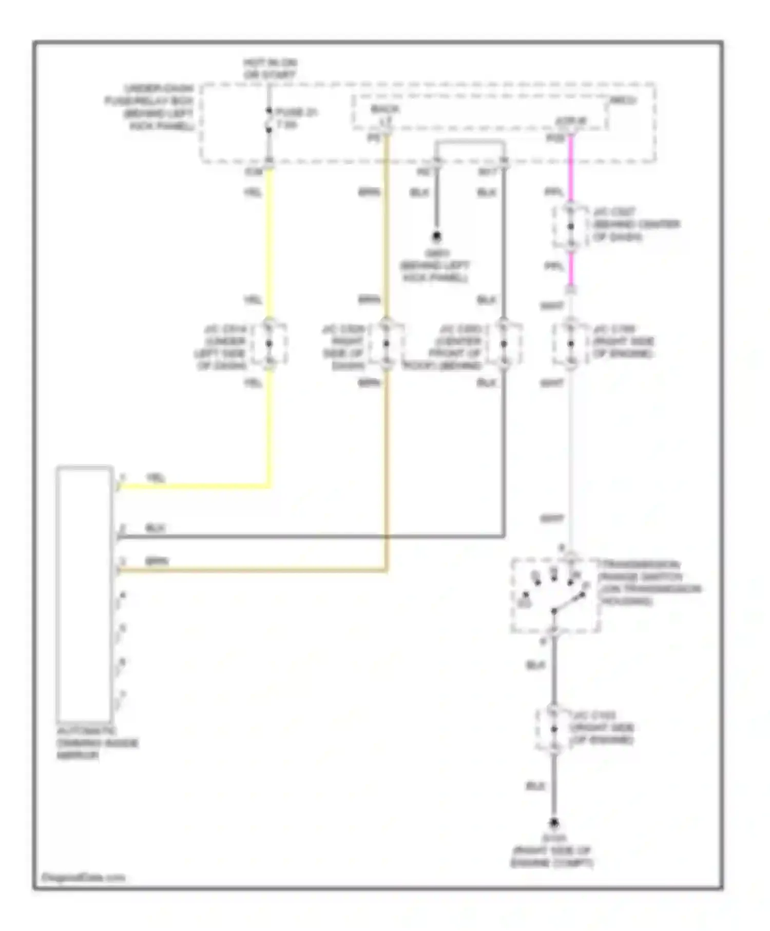 Wiring diagram (right side of engine for Acura MDX II (2006-2010) (13 of 21)