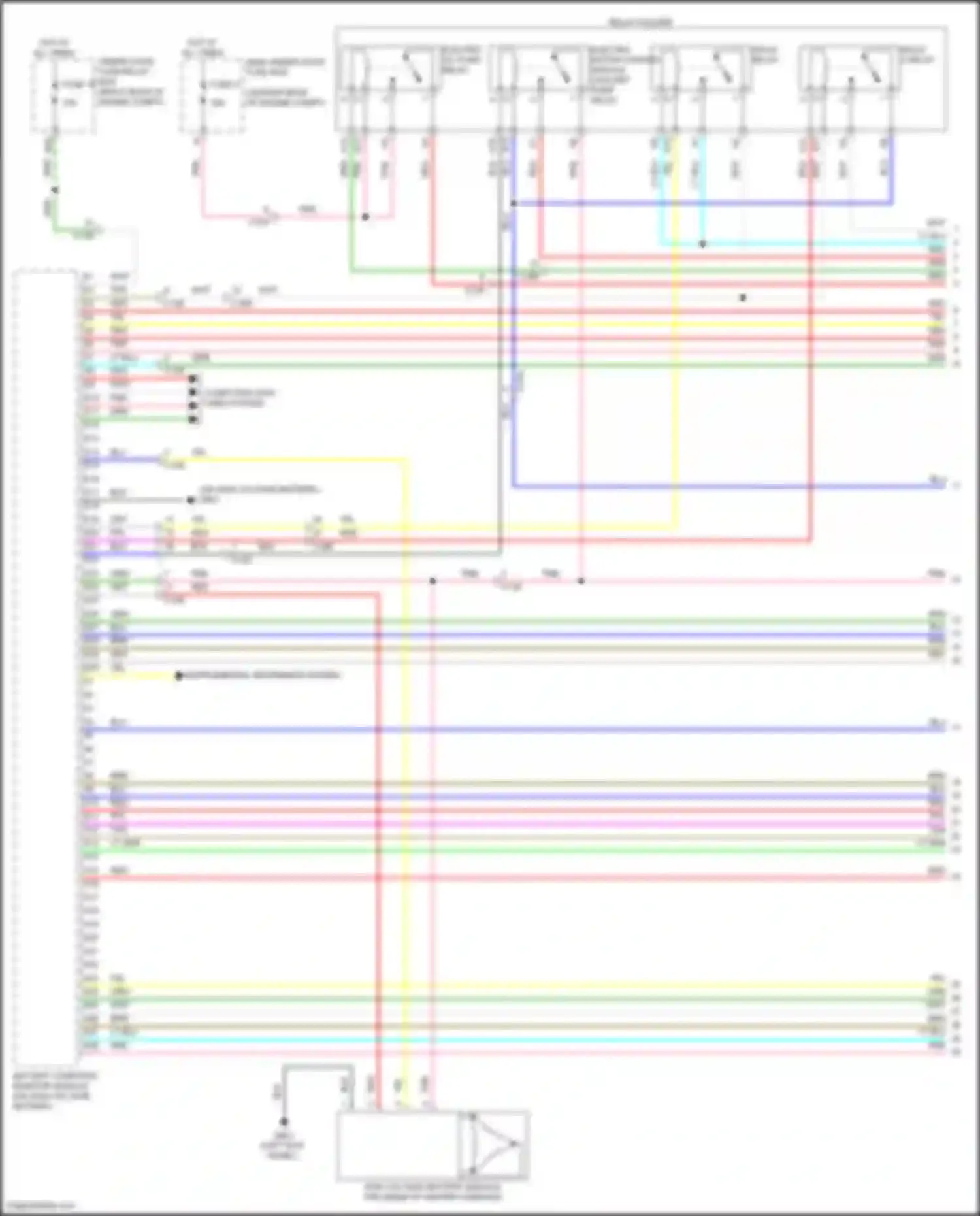 MDX Acura III facelift 2 (2016-2021): Wiring diagram engine performance 3.0l hybrid, hybrid system circuit (1 of 8)