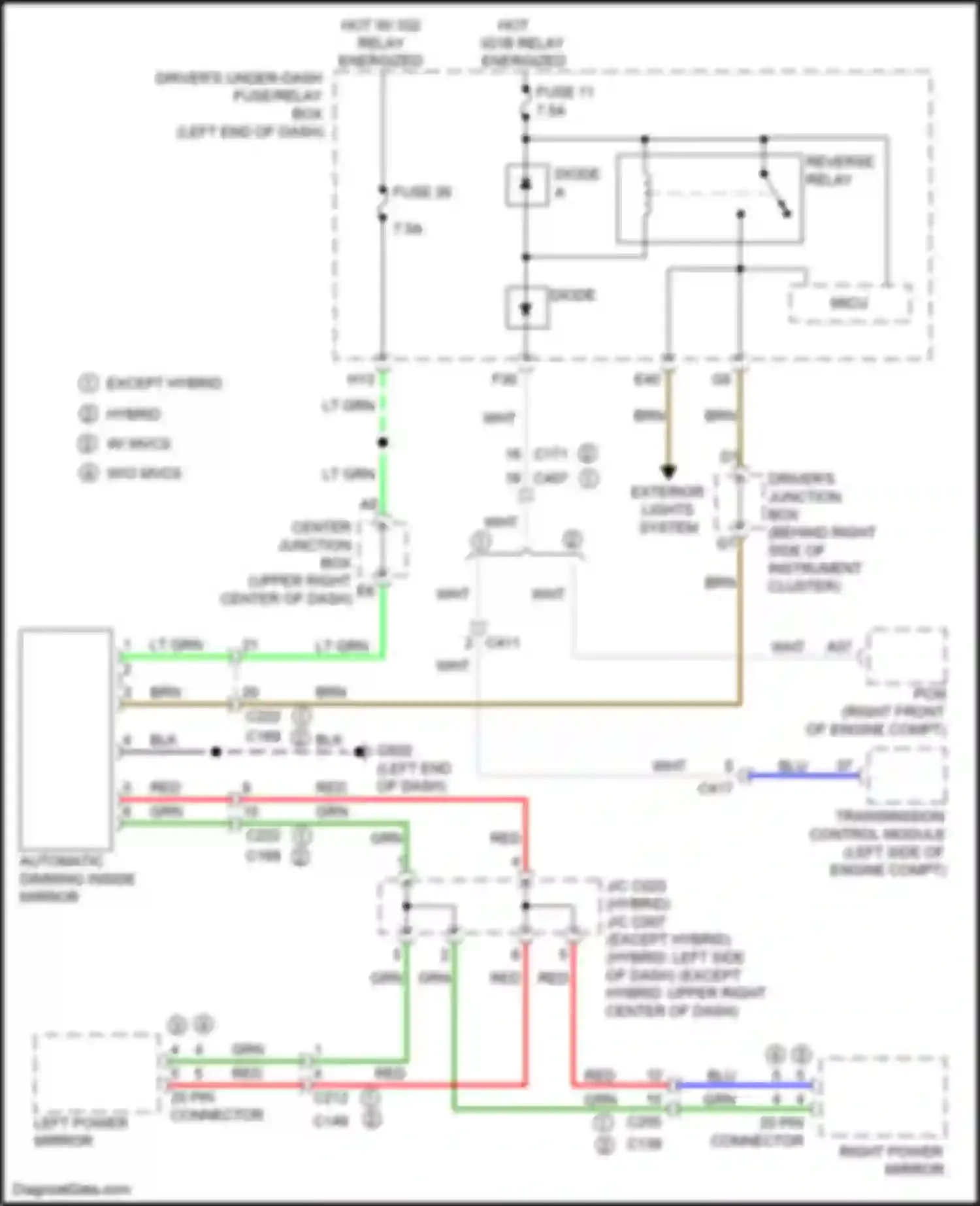 Wiring diagram 20 pin connector for Acura MDX III facelift 2 (2016-2021) (7 of 7)