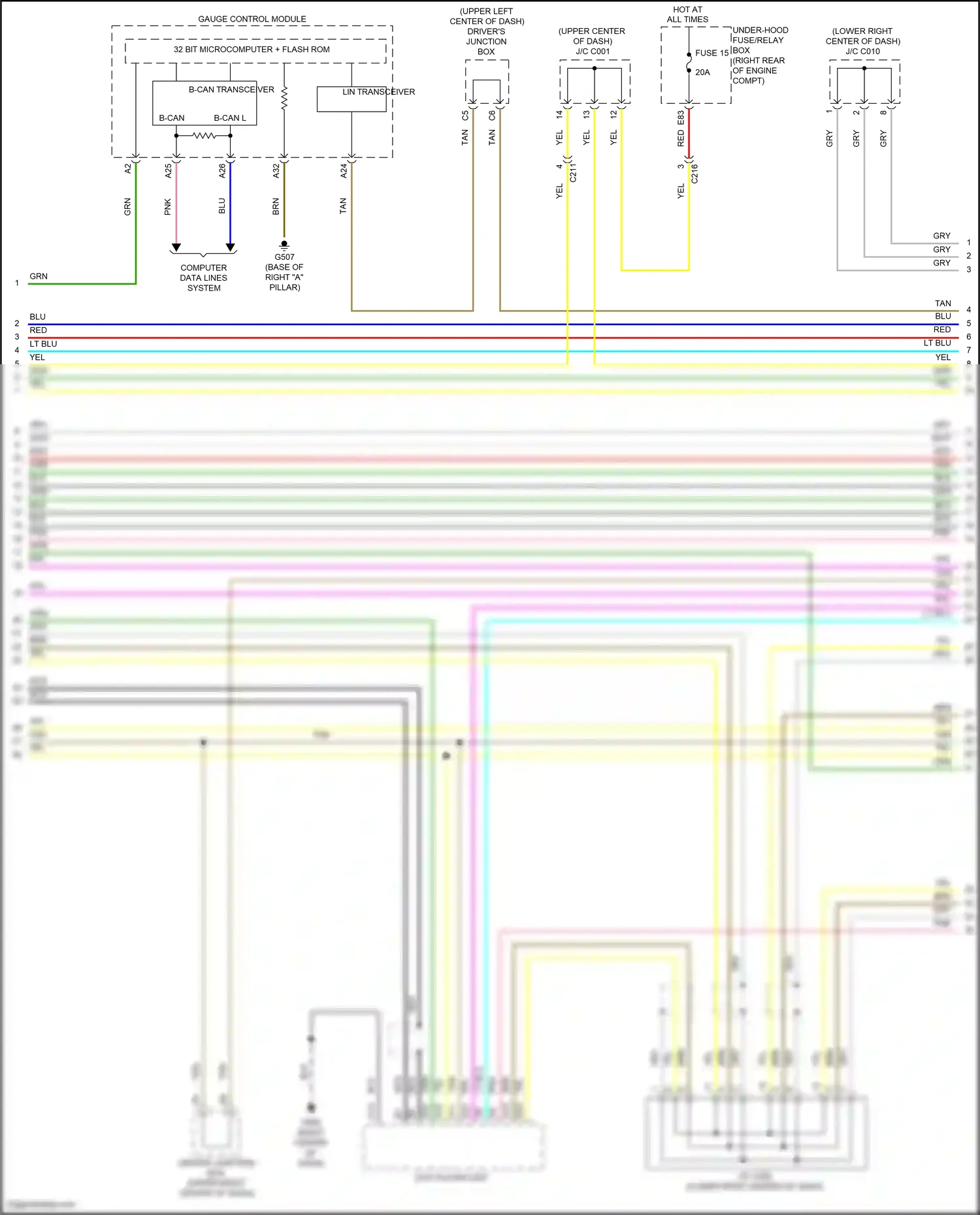 Acura MDX III facelift 2 (2016-2021) 32-bit microcomputer + flash rom wiring diagram  (8 of 25)