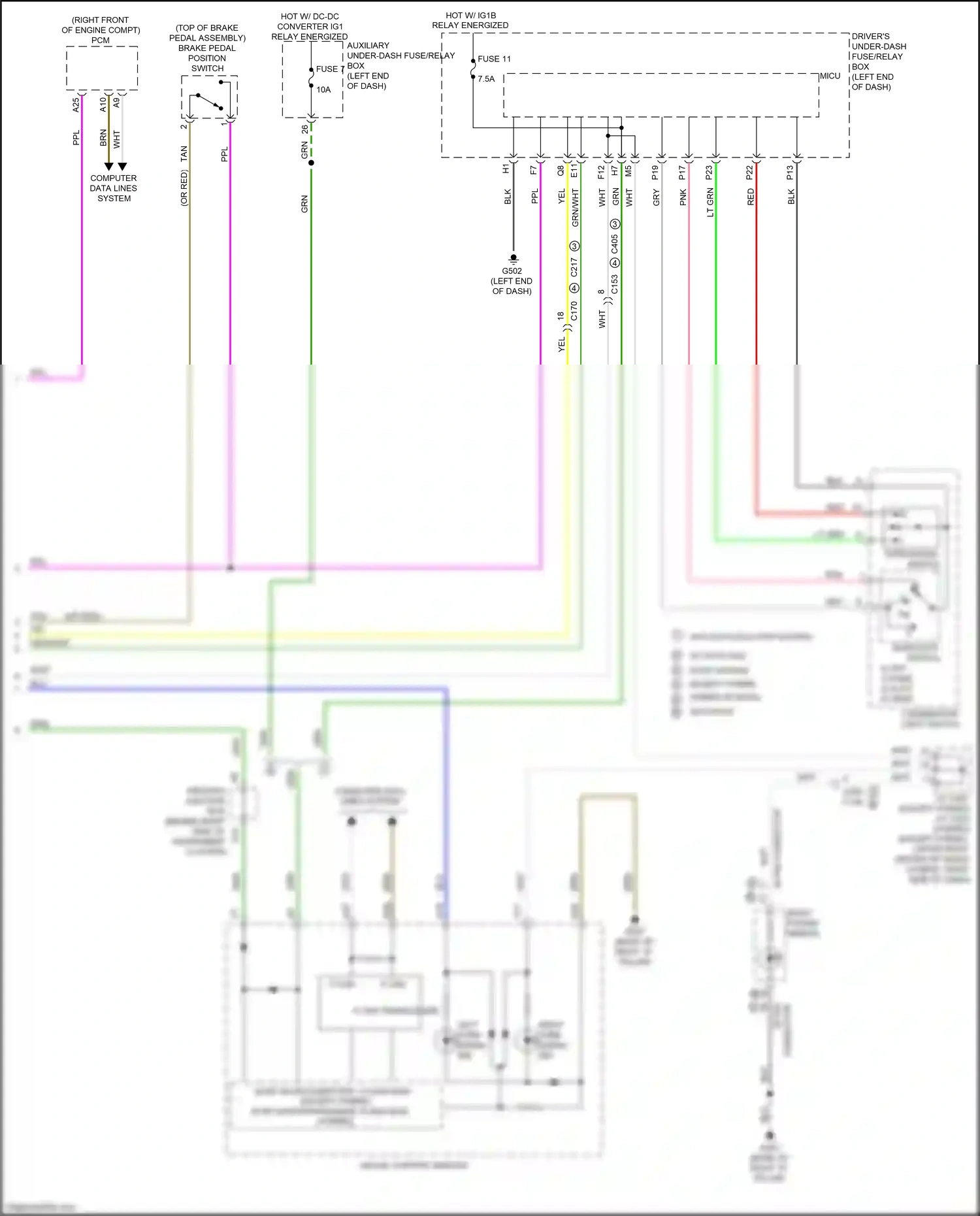 Acura MDX III facelift 2 (2016-2021) 32-bit microcomputer + flash rom wiring diagram  (21 of 25)
