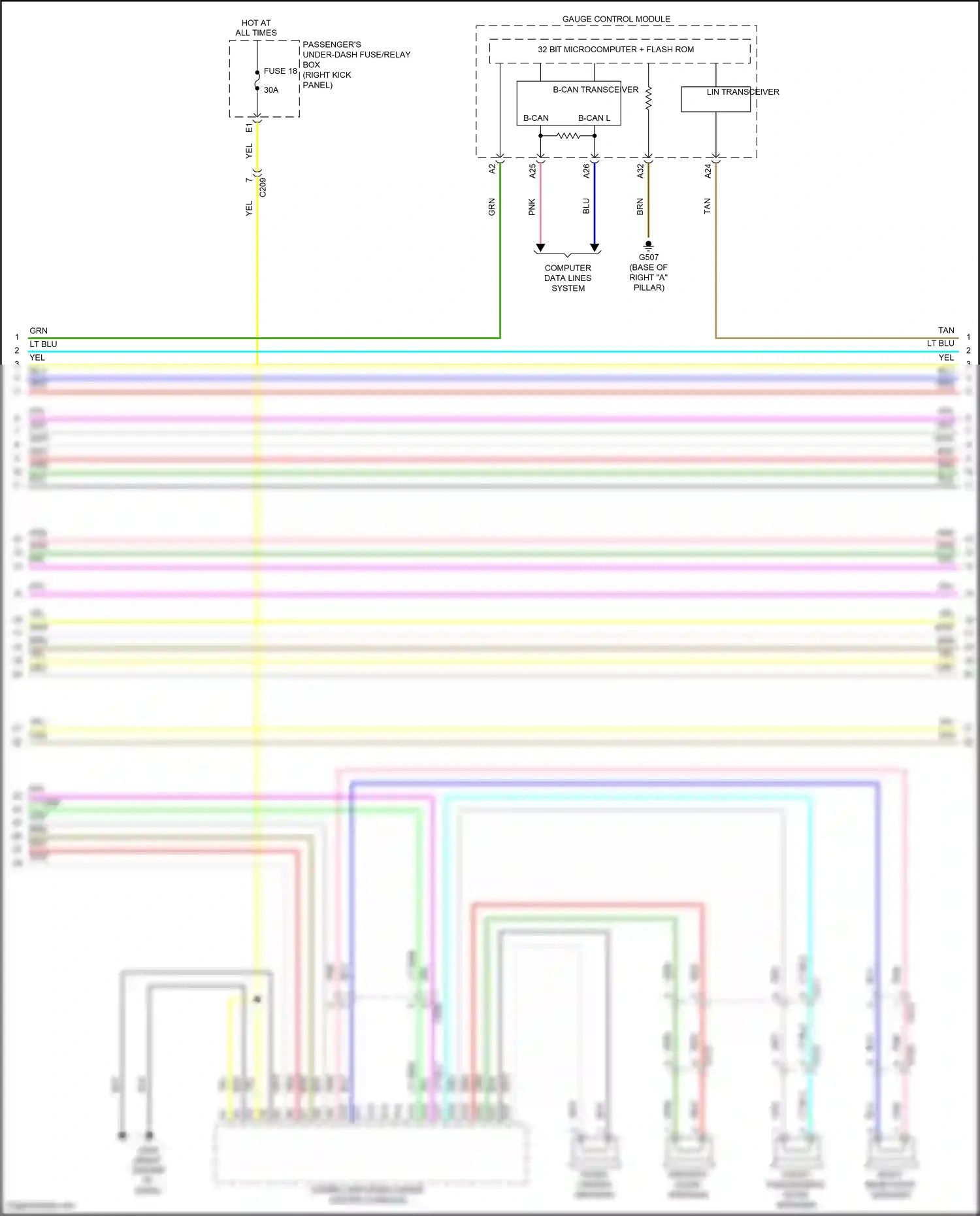 Acura MDX III facelift 2 (2016-2021) 32-bit microcomputer + flash rom wiring diagram  (9 of 25)