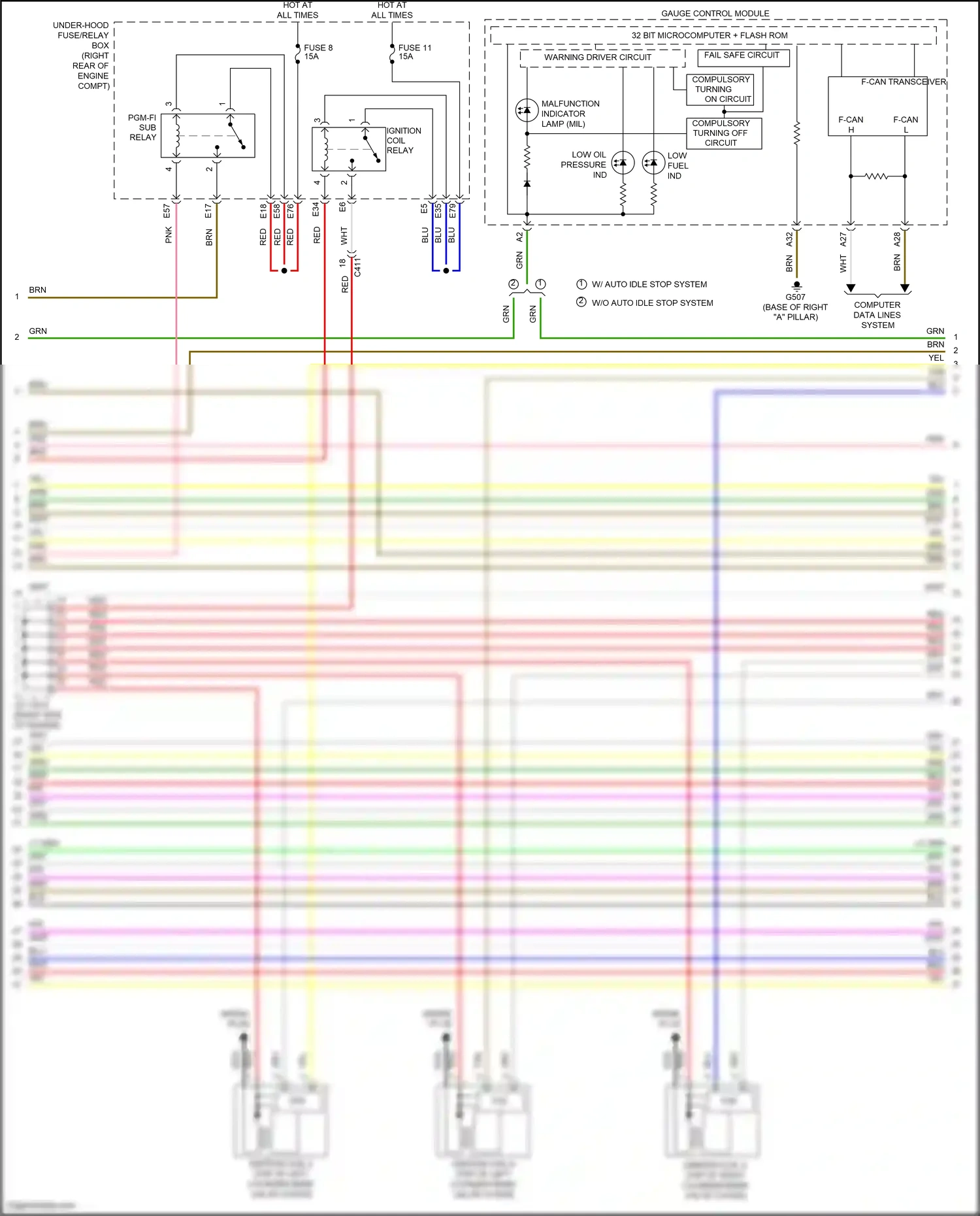 Acura MDX III facelift 2 (2016-2021) 32-bit microcomputer + flash rom wiring diagram  (25 of 25)