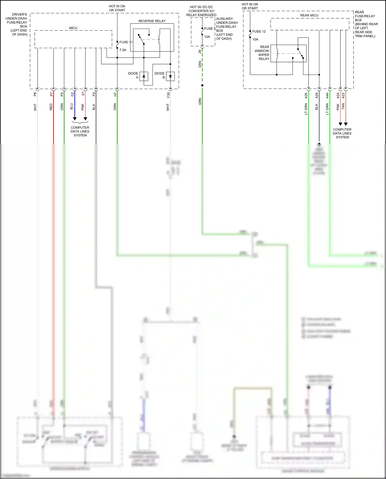 Acura MDX III facelift 2 (2016-2021) 32-bit microcomputer + flash rom wiring diagram  (20 of 25)