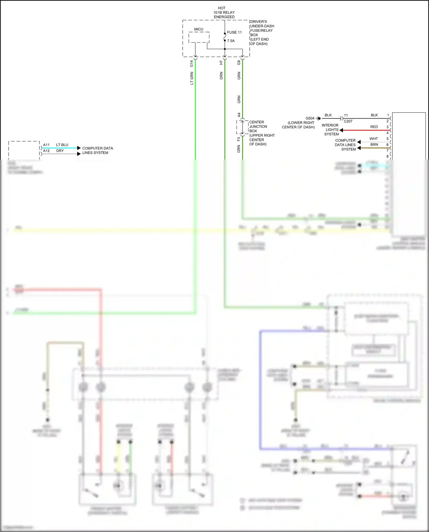 Acura MDX III facelift 2 (2016-2021) 32-bit microcomputer + flash rom wiring diagram  (11 of 25)