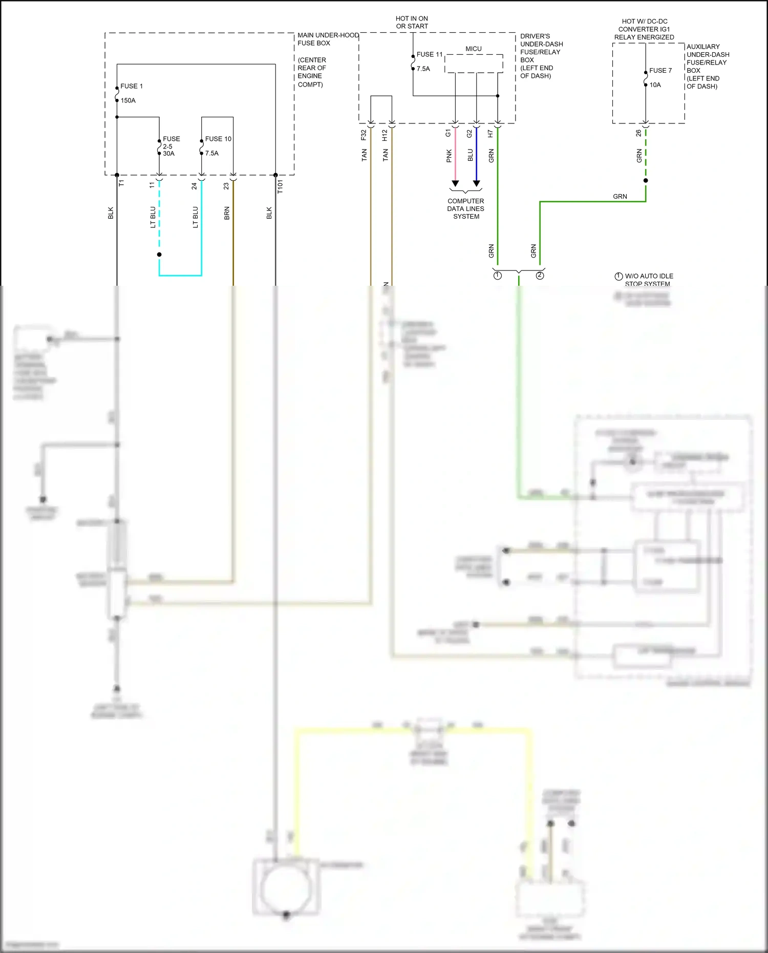 Acura MDX III facelift 2 (2016-2021) 32-bit microcomputer + flash rom wiring diagram  (14 of 25)