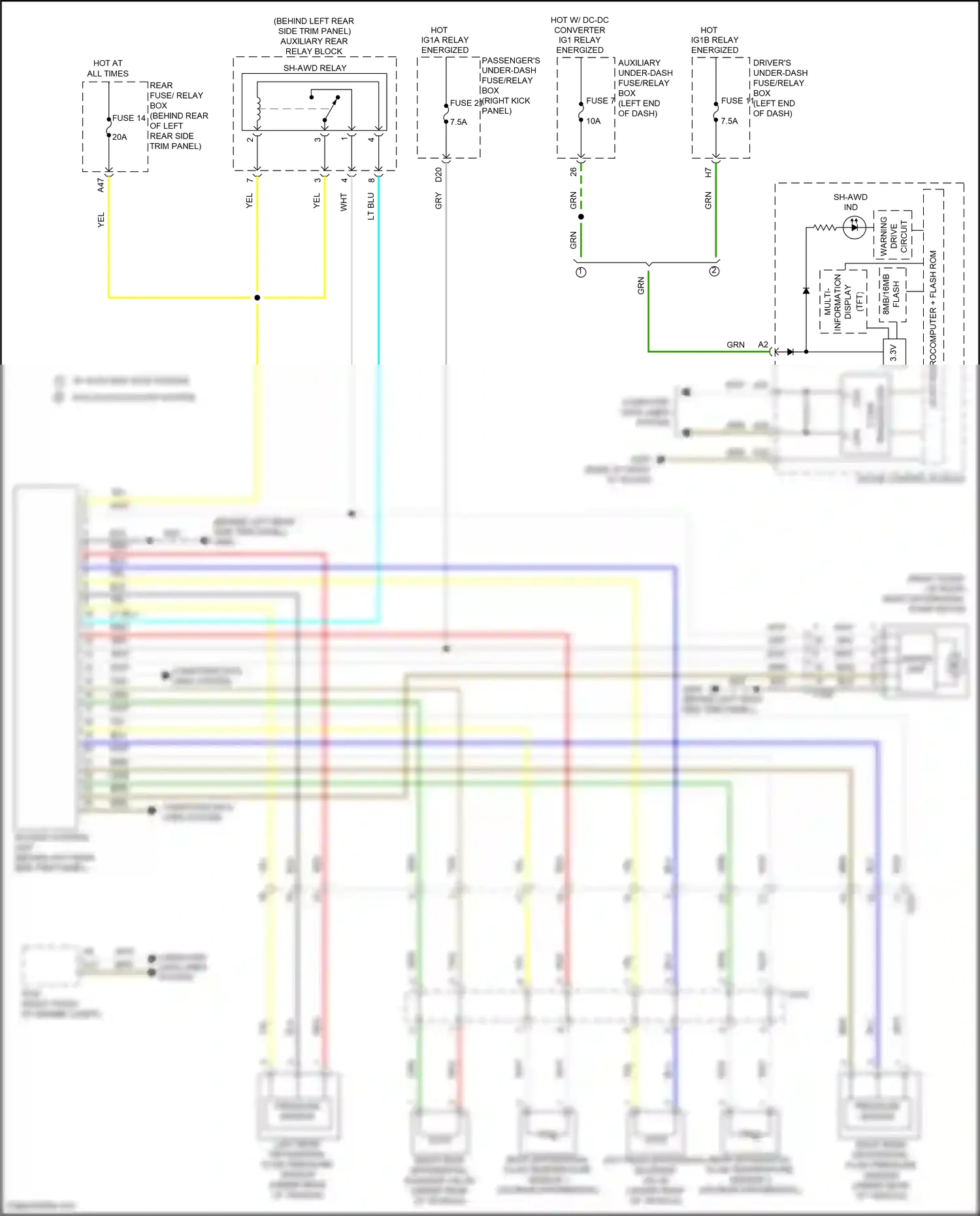Acura MDX III facelift 2 (2016-2021) 32-bit microcomputer + flash rom wiring diagram  (12 of 25)