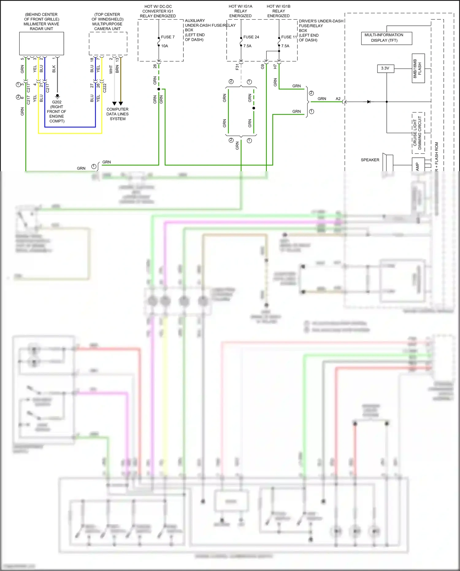 Acura MDX III facelift 2 (2016-2021) 32-bit microcomputer + flash rom wiring diagram  (15 of 25)