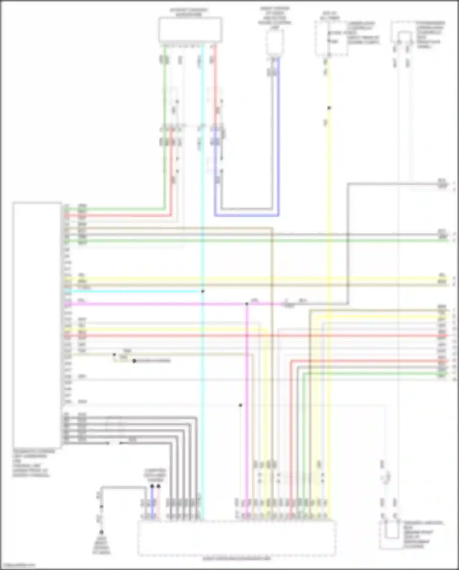 Wiring diagram audio unit/audio navigation unit for Acura MDX III facelift 2 (2016-2021) (2 of 11)
