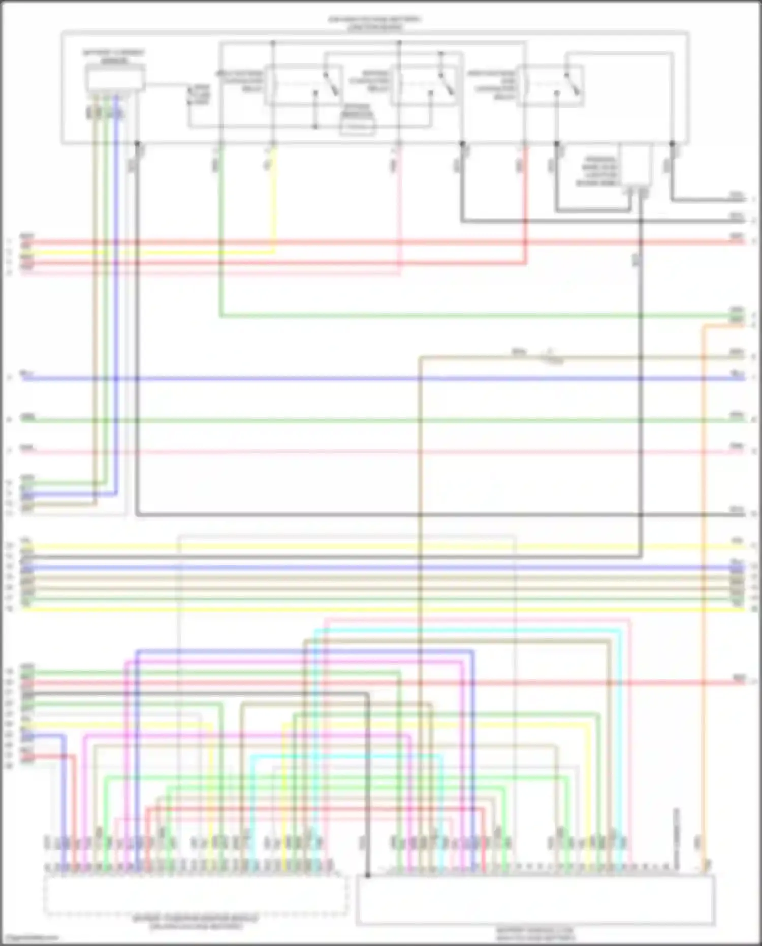 Wiring diagram bypass contactor relay for Acura MDX III facelift 2 (2016-2021) (1 of 1)
