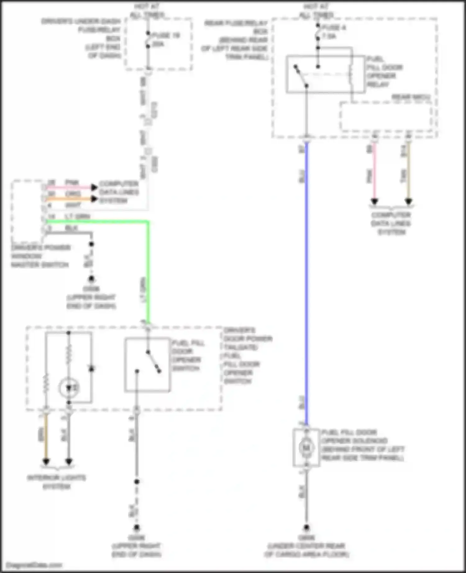 Wiring diagram computer data lines system for Acura MDX III facelift 2 (2016-2021) (96 of 140)