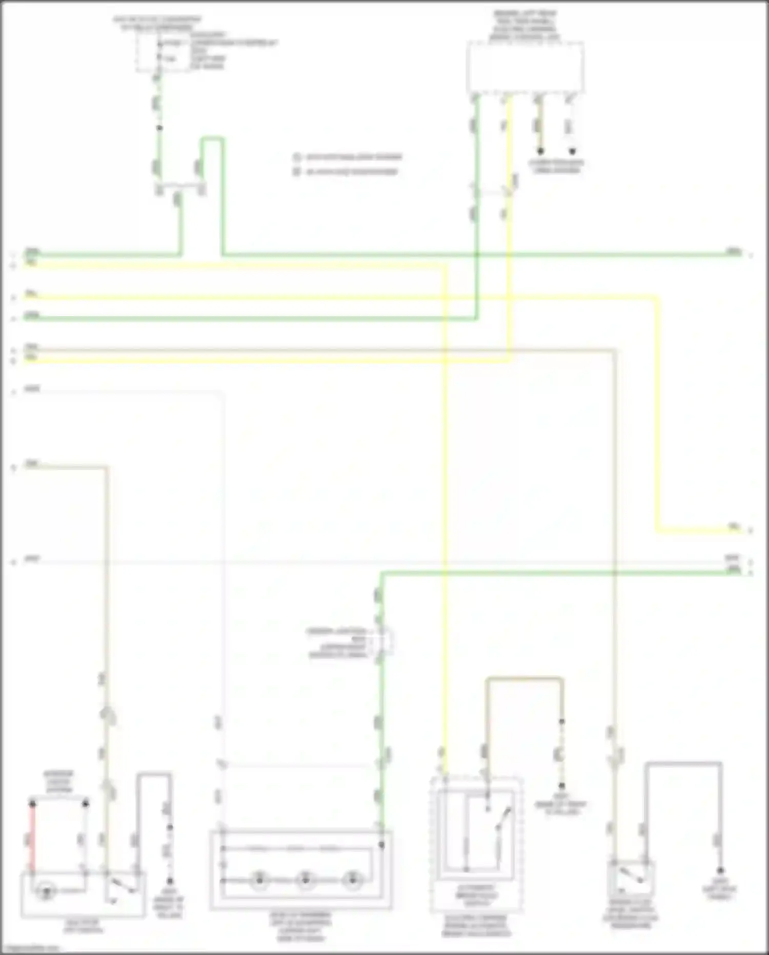 Wiring diagram electric parking brake/ automatic brake hold switch for Acura MDX III facelift 2 (2016-2021) (5 of 8)