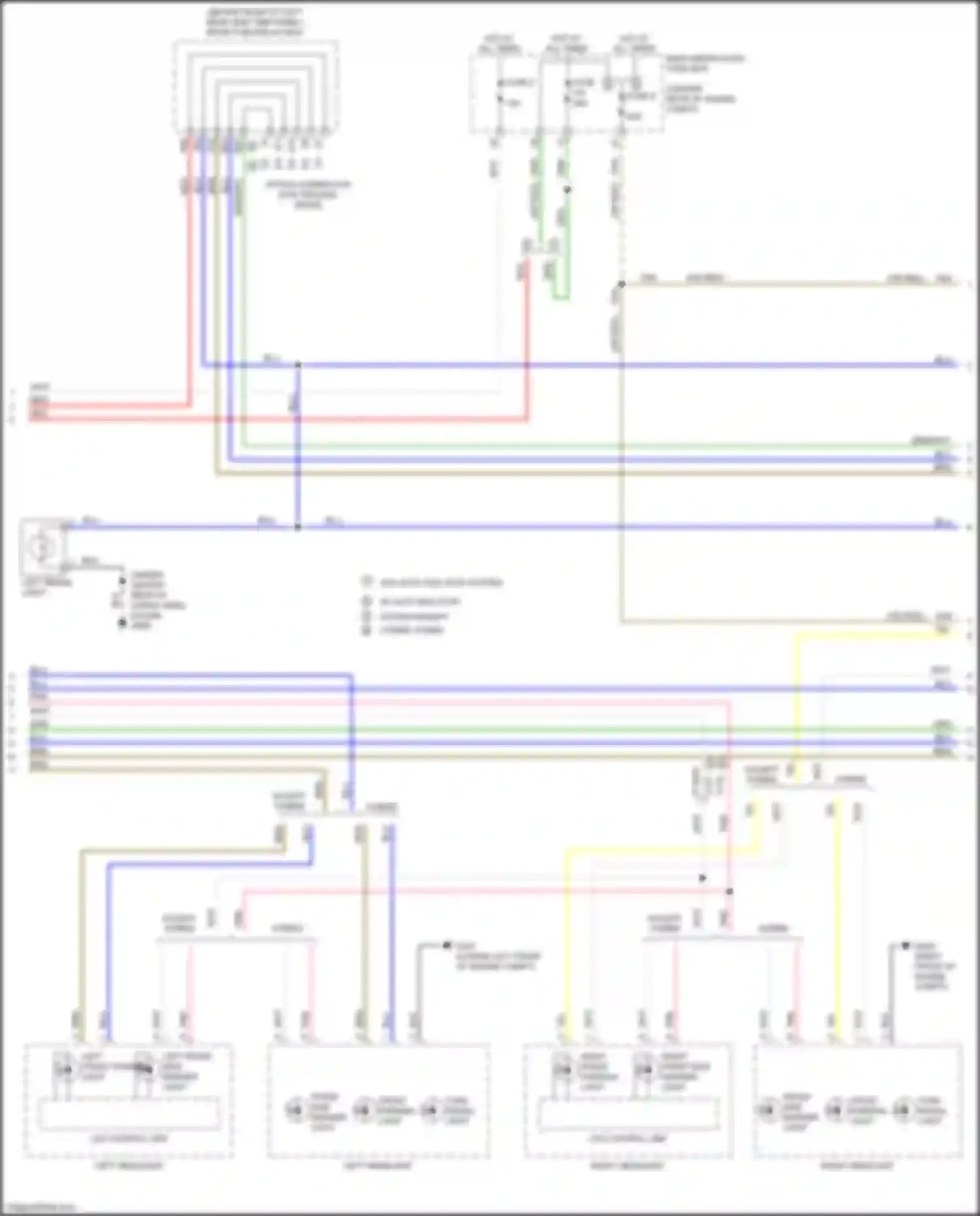 Wiring diagram front parking light for Acura MDX III facelift 2 (2016-2021) (1 of 1)