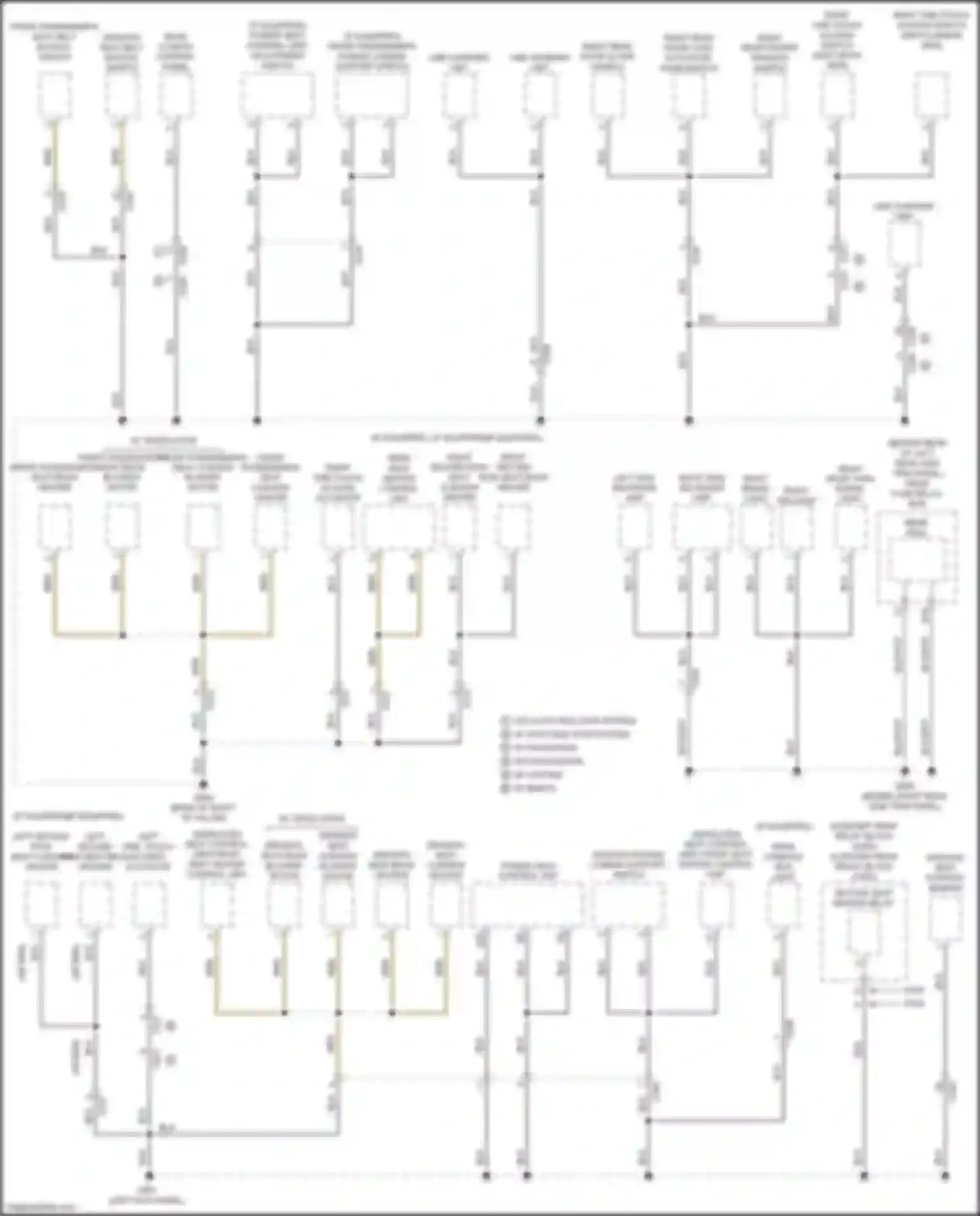 Wiring diagram left second row seat cushion heater for Acura MDX III facelift 2 (2016-2021) (1 of 2)