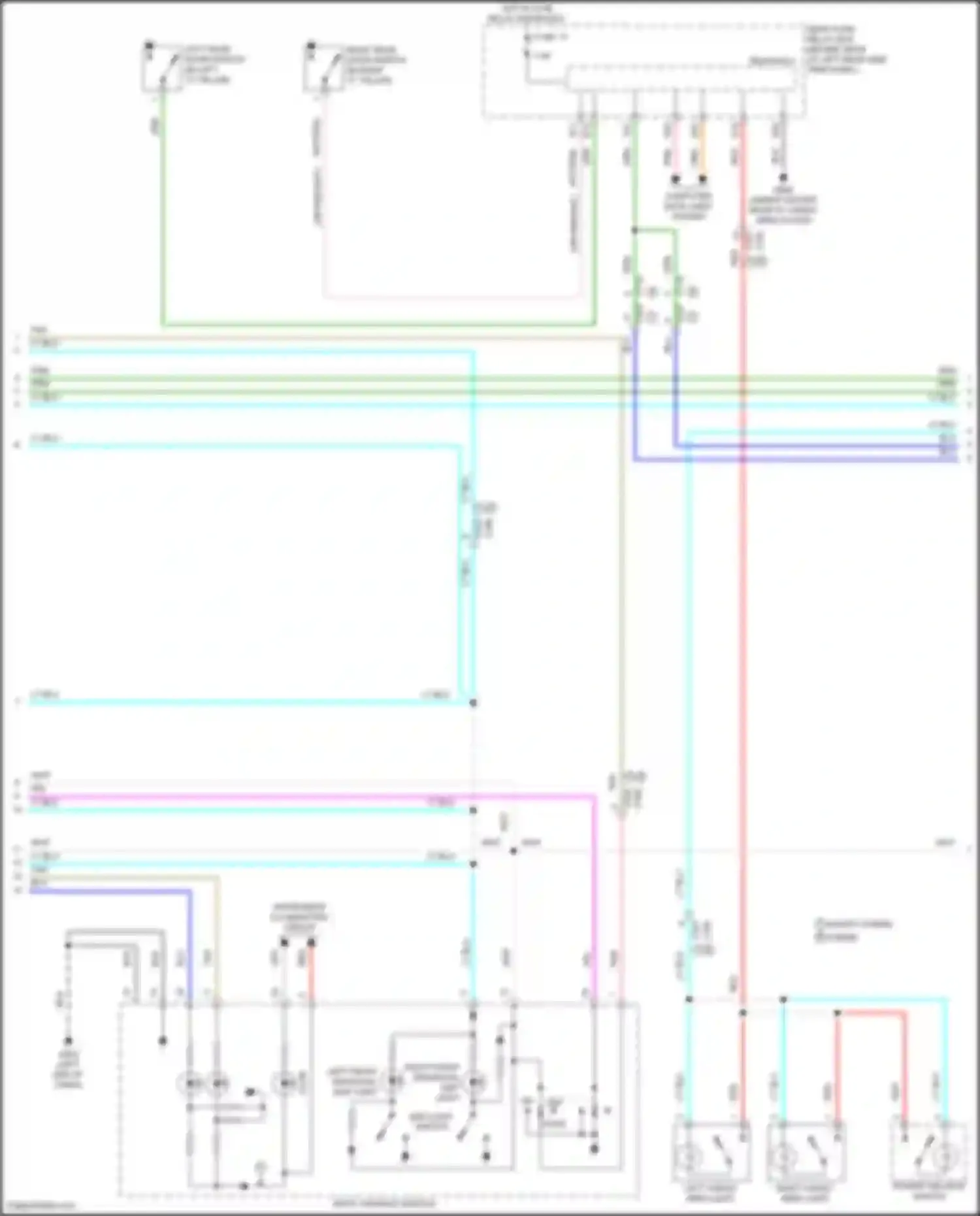 Wiring diagram map light switch for Acura MDX III facelift 2 (2016-2021) (2 of 4)