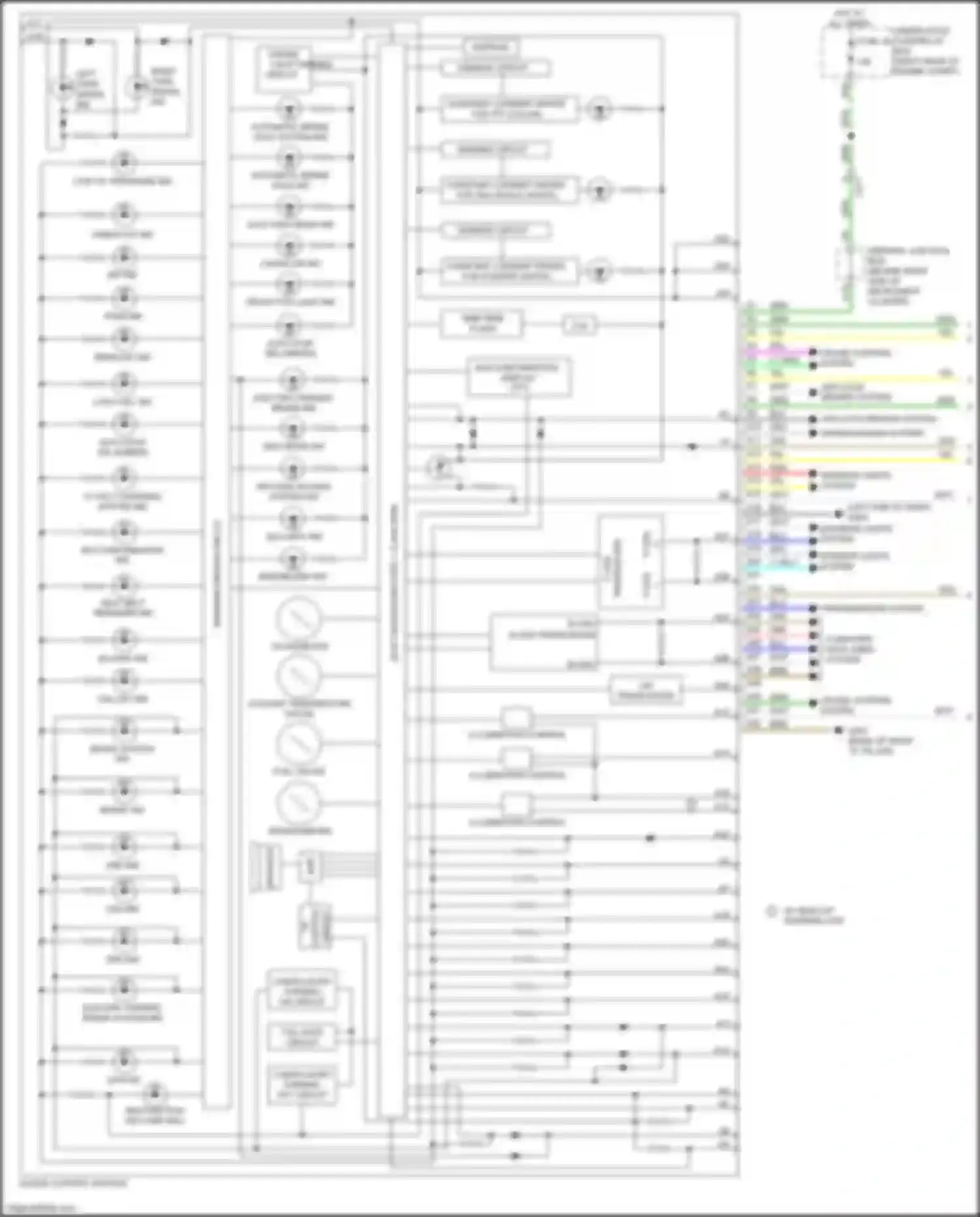 Wiring diagram multi-information ind for Acura MDX III facelift 2 (2016-2021) (2 of 2)