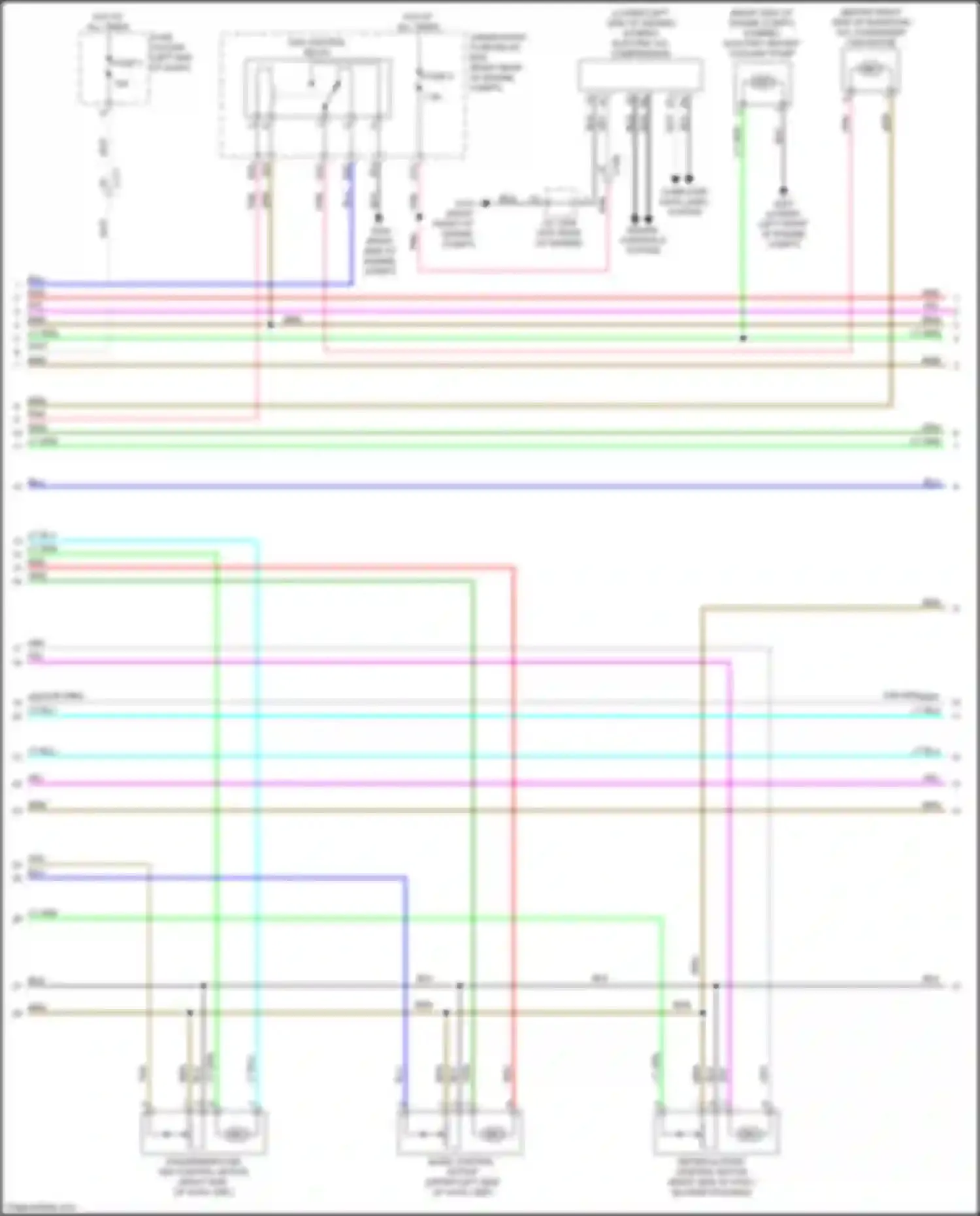Wiring diagram passenger's air mix control motor for Acura MDX III facelift 2 (2016-2021) (1 of 1)