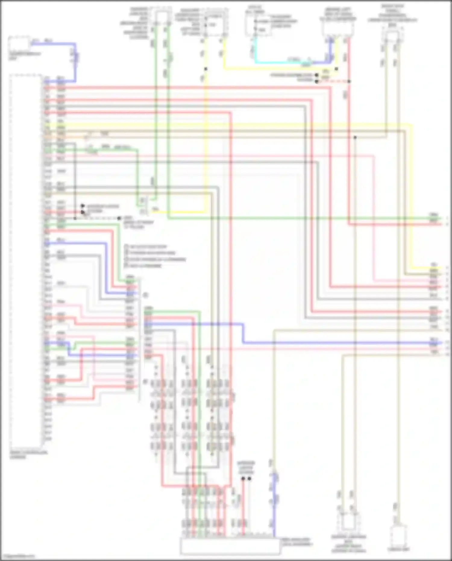 Wiring diagram passenger's under-dash fuse/relay box for Acura MDX III facelift 2 (2016-2021) (19 of 59)