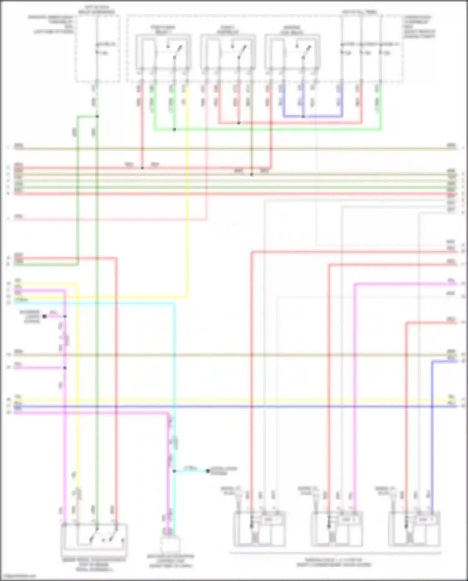Wiring diagram pgm-fi sub- relay for Acura MDX III facelift 2 (2016-2021) (3 of 4)