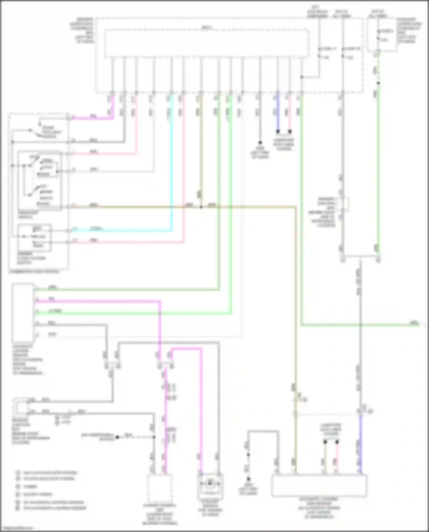 Wiring diagram w/o auto idle stop system w/ auto idle stop system for Acura MDX III facelift 2 (2016-2021) (4 of 16)