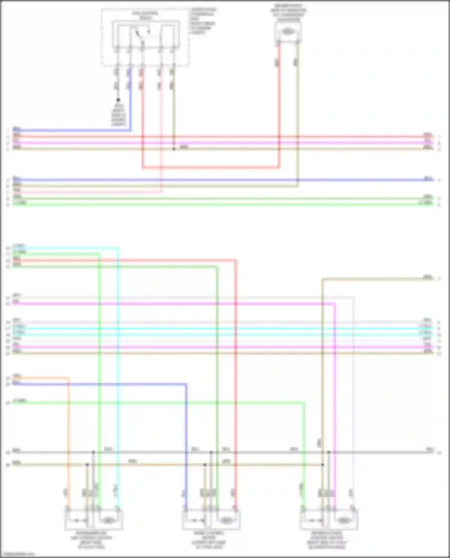 Wiring diagram a/c condenser fan motor for Acura MDX III facelift (2015-2016) (1 of 2)