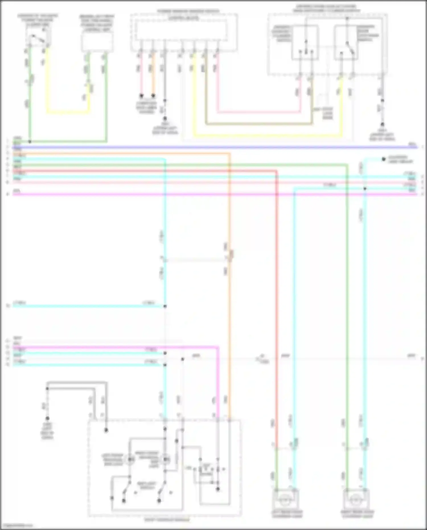 Wiring diagram driver's door key cylinder switch for Acura MDX III facelift (2015-2016) (2 of 4)