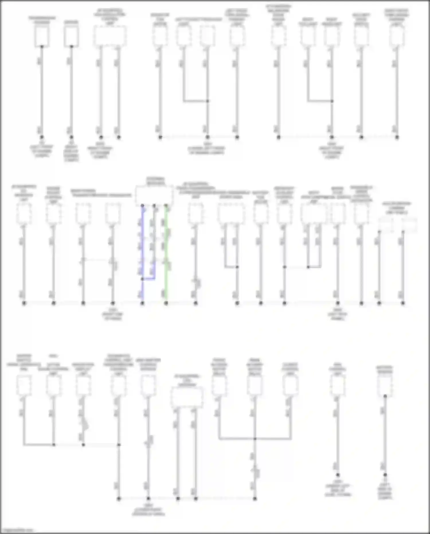 Wiring diagram front blower motor relay for Acura MDX III facelift (2015-2016) (2 of 4)