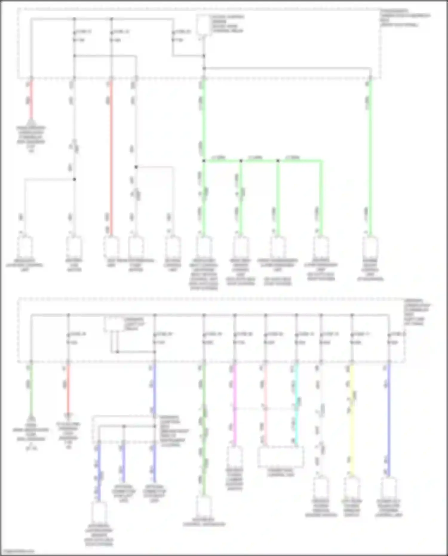 Wiring diagram front passenger's e-pretensioner unit for Acura MDX III facelift (2015-2016) (5 of 6)
