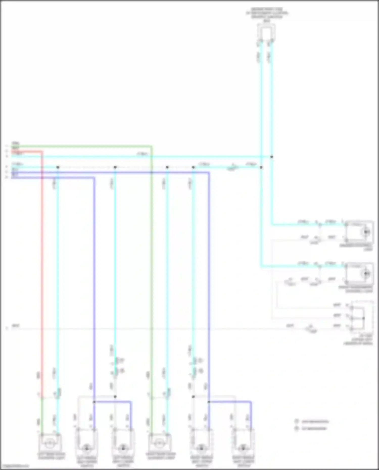 Wiring diagram front passenger's footwell light for Acura MDX III facelift (2015-2016) (1 of 2)