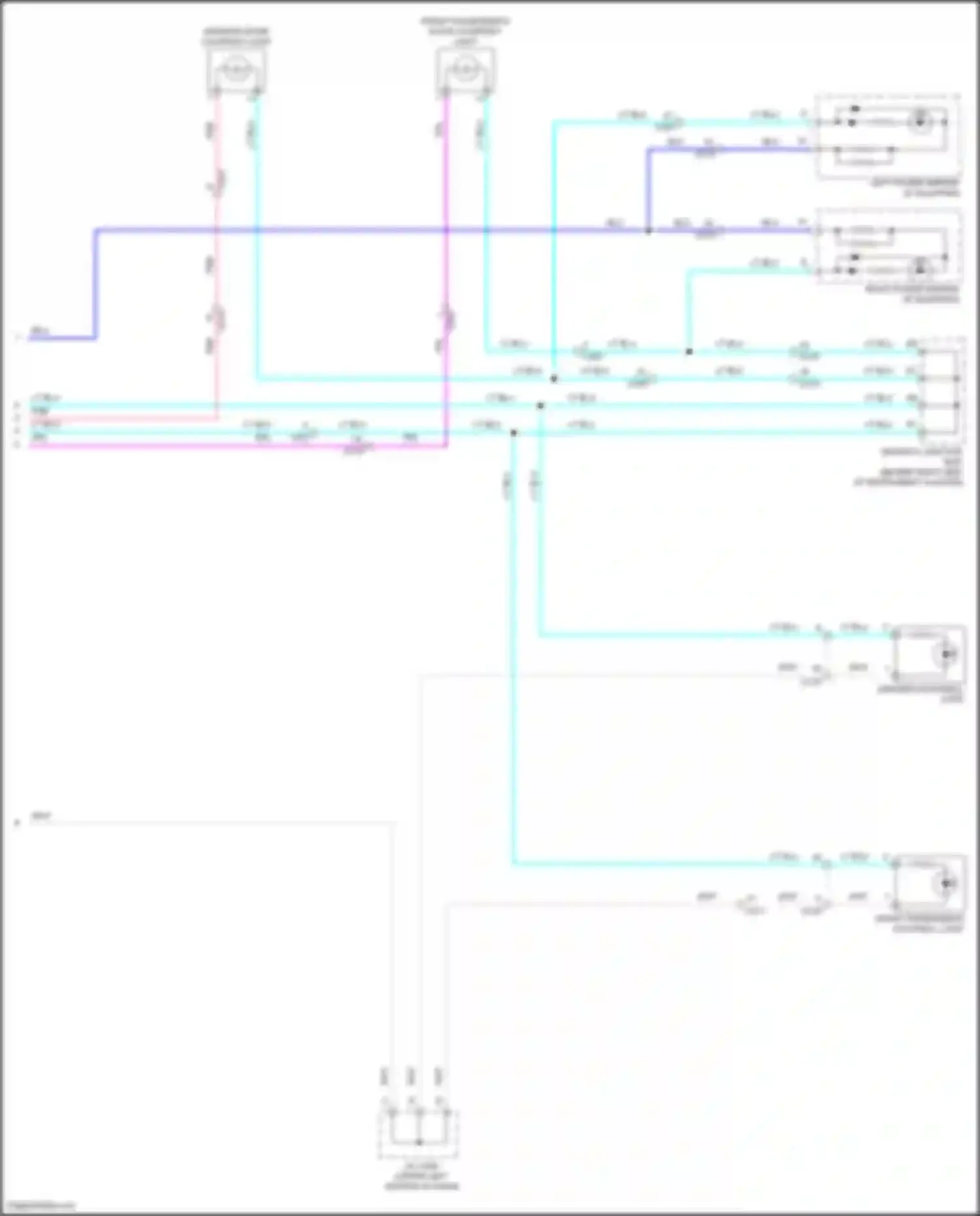 Wiring diagram front passenger's footwell light for Acura MDX III facelift (2015-2016) (2 of 2)