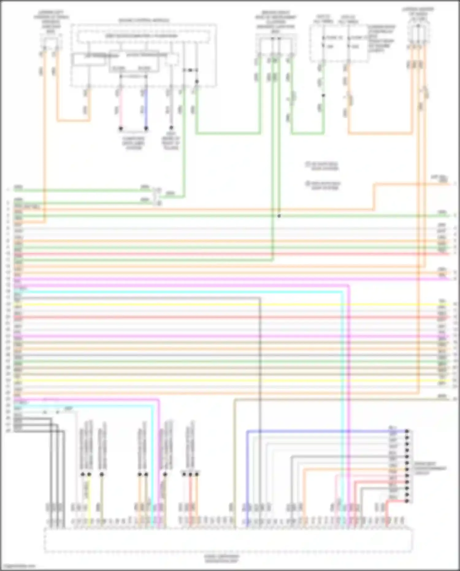 Wiring diagram rear camera circuit for Acura MDX III facelift (2015-2016) (1 of 2)